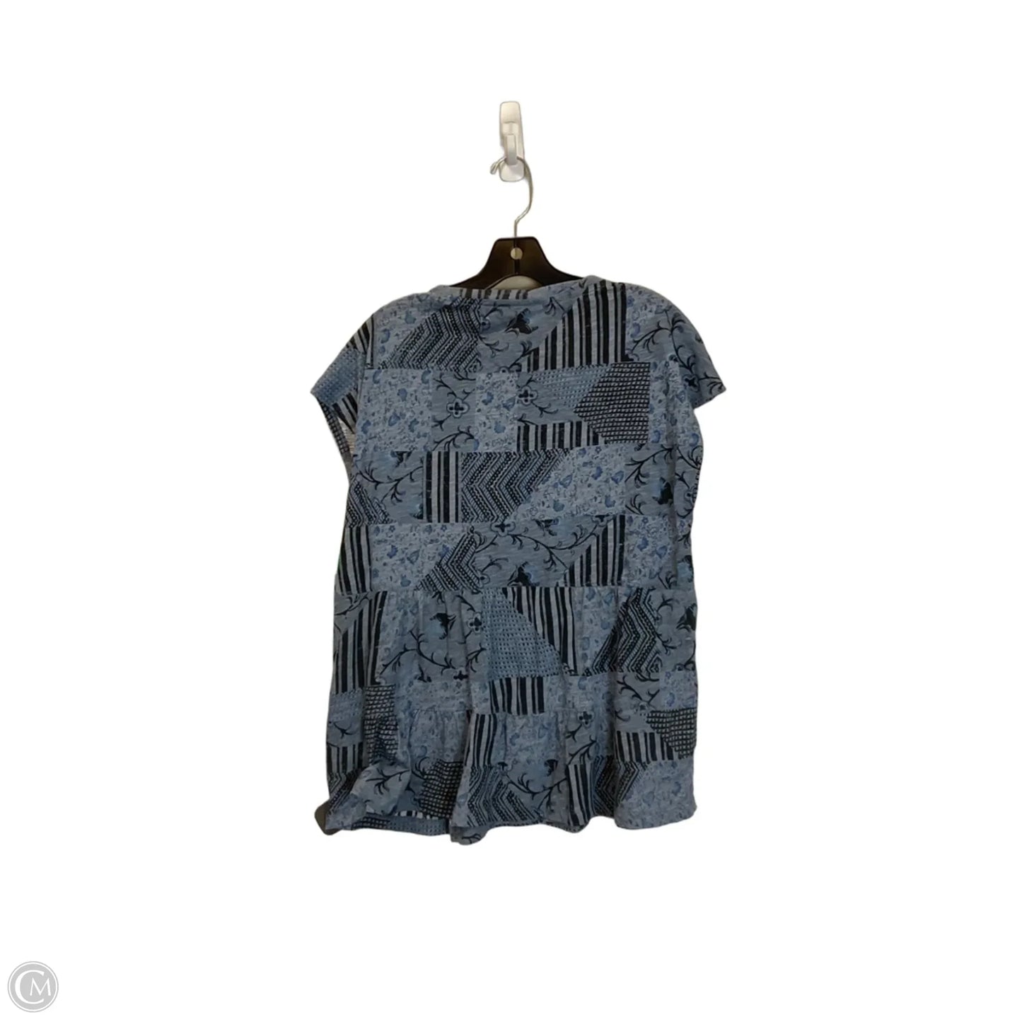 Top Short Sleeve Basic By Pilcro In Blue, Size: M