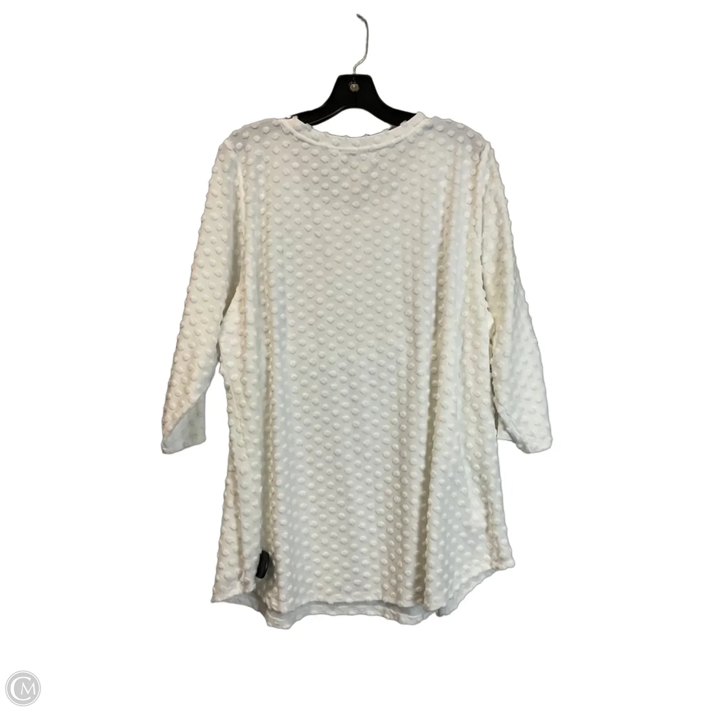 Top 3/4 Sleeve By Rose And Olive In White, Size: 2x