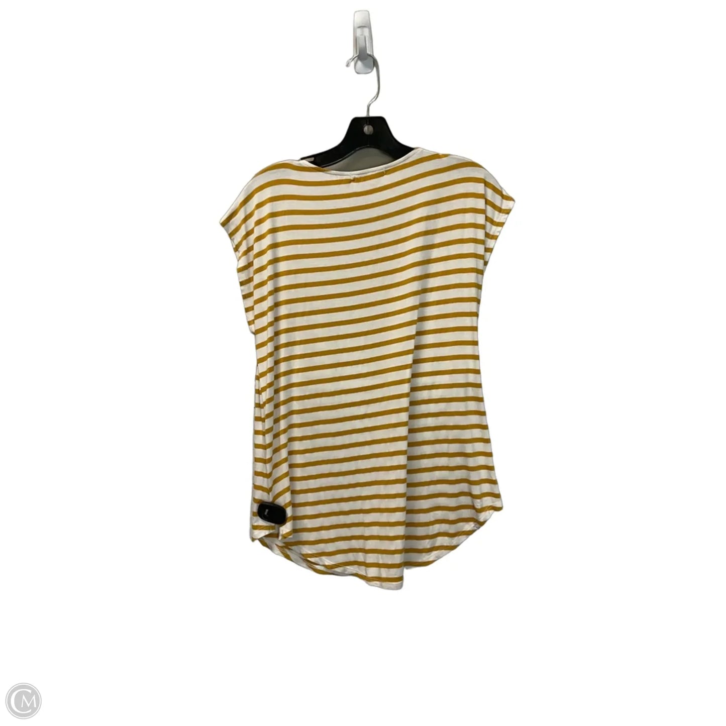 Top Short Sleeve Basic By Green Envelope In Striped Pattern, Size: M