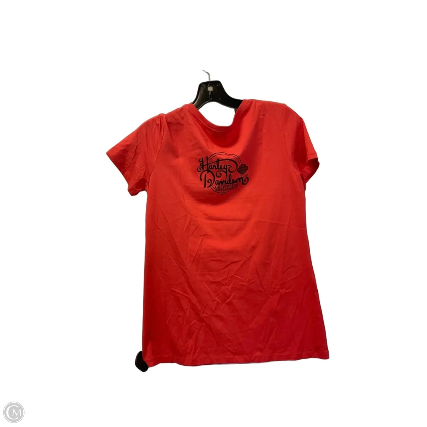 Top Short Sleeve Basic By Harley Davidson In Orange, Size: M