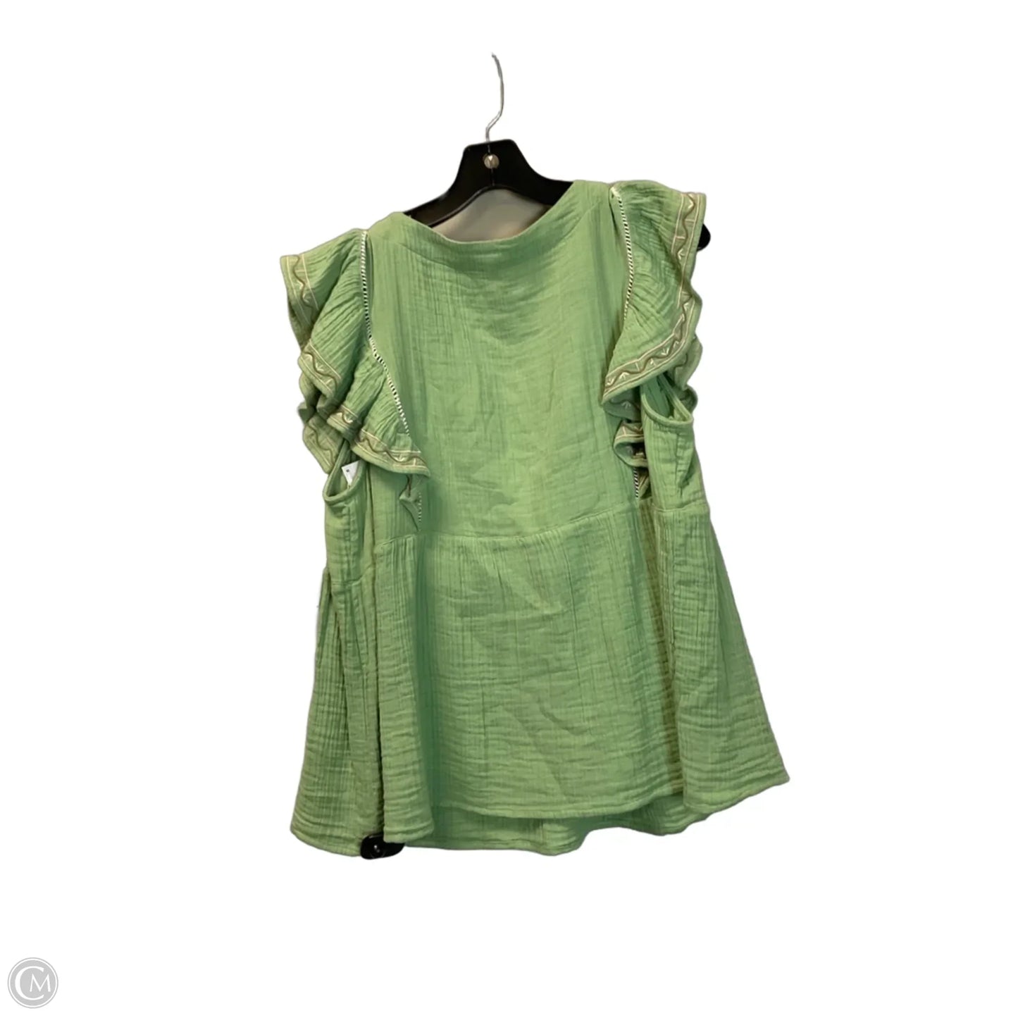 Top Sleeveless By Wonderly In Green, Size: Xl