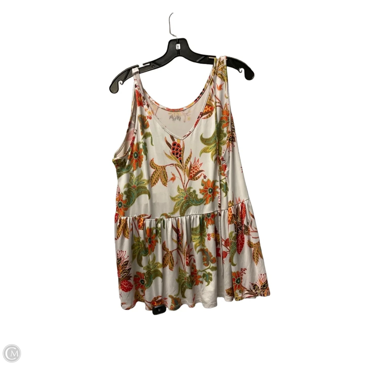 Top Sleeveless By Clothes Mentor In White, Size: L