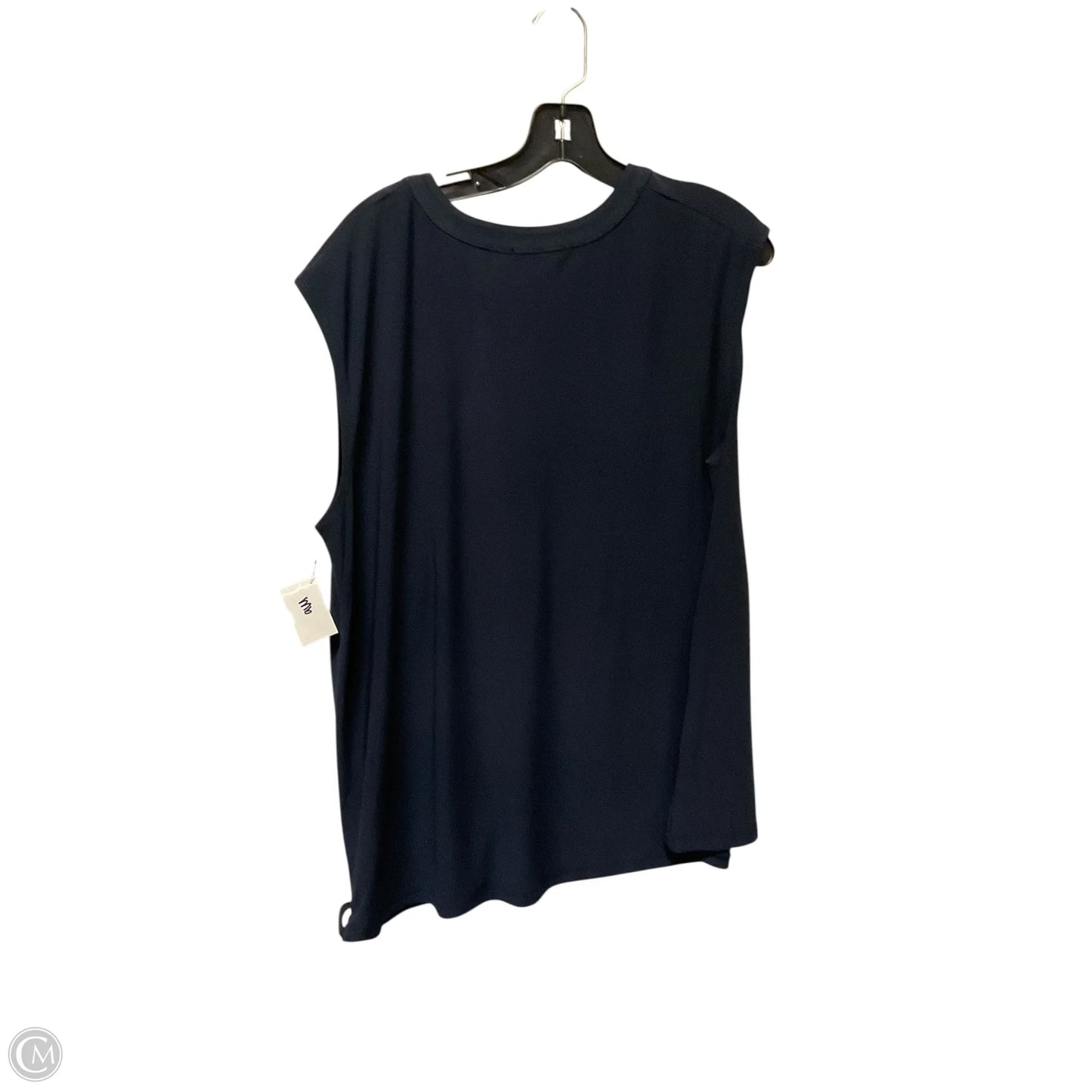 Top Sleeveless By Anne Klein In Navy, Size: 1x