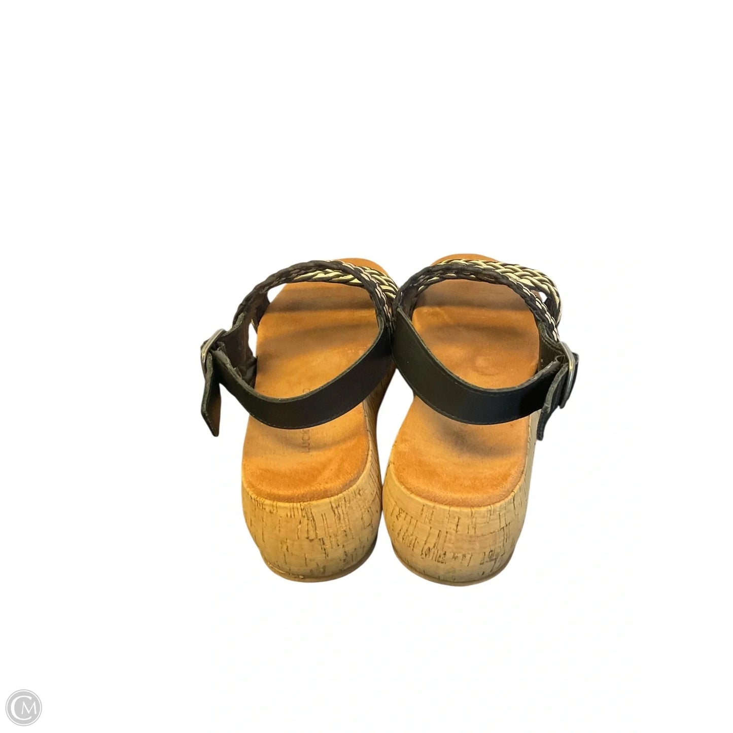 Sandals Heels Platform By Lucky Brand In Black & Cream, Size: 6.5