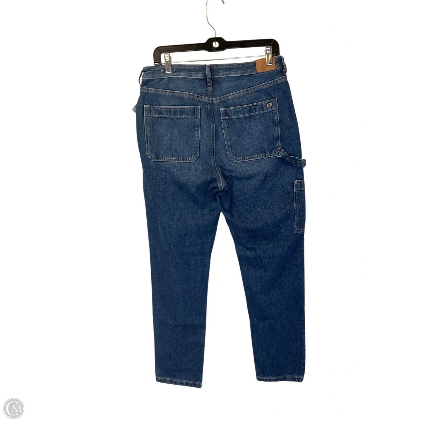 Jeans Straight By American Eagle In Blue Denim, Size: 10