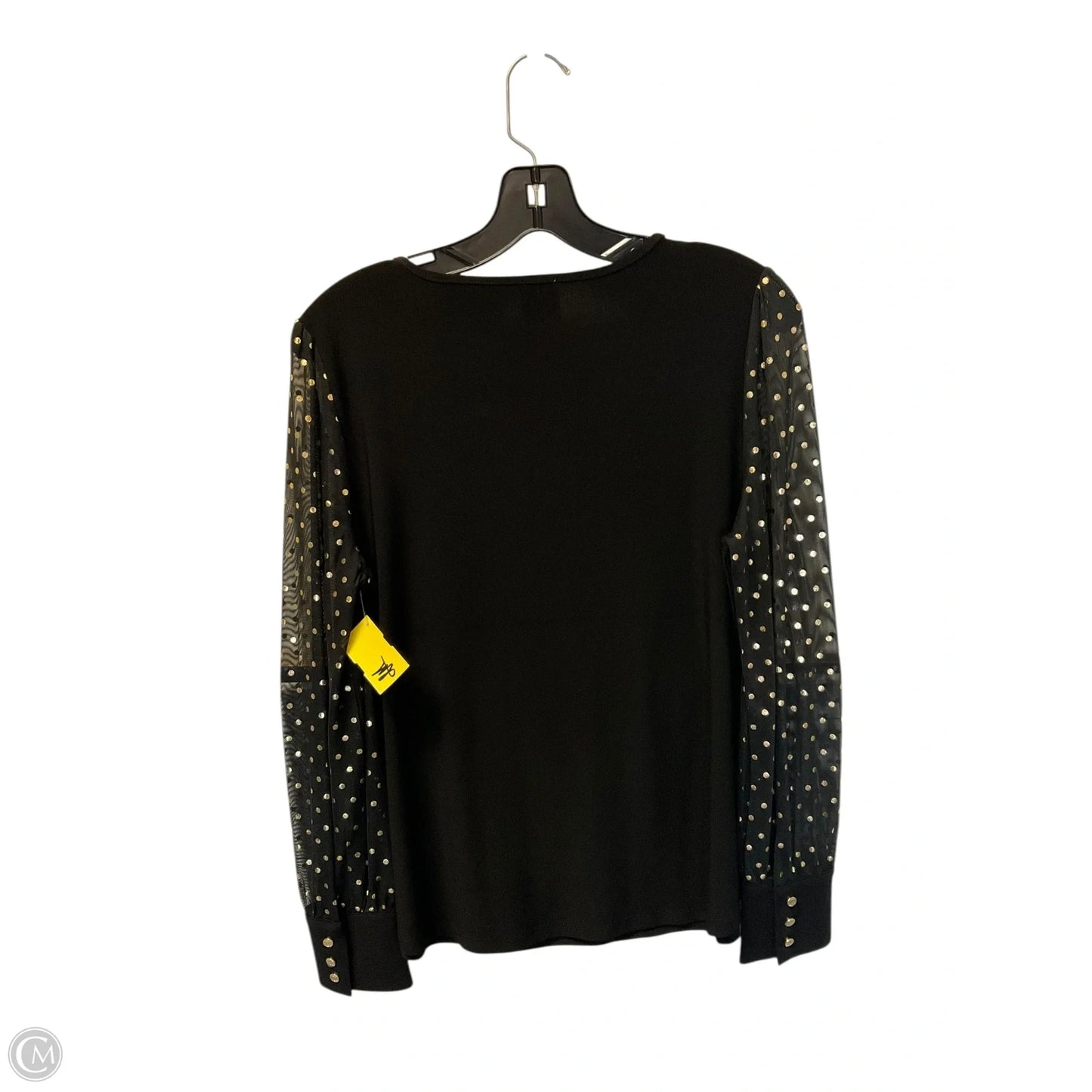 Top Long Sleeve By Anne Klein In Black, Size: M
