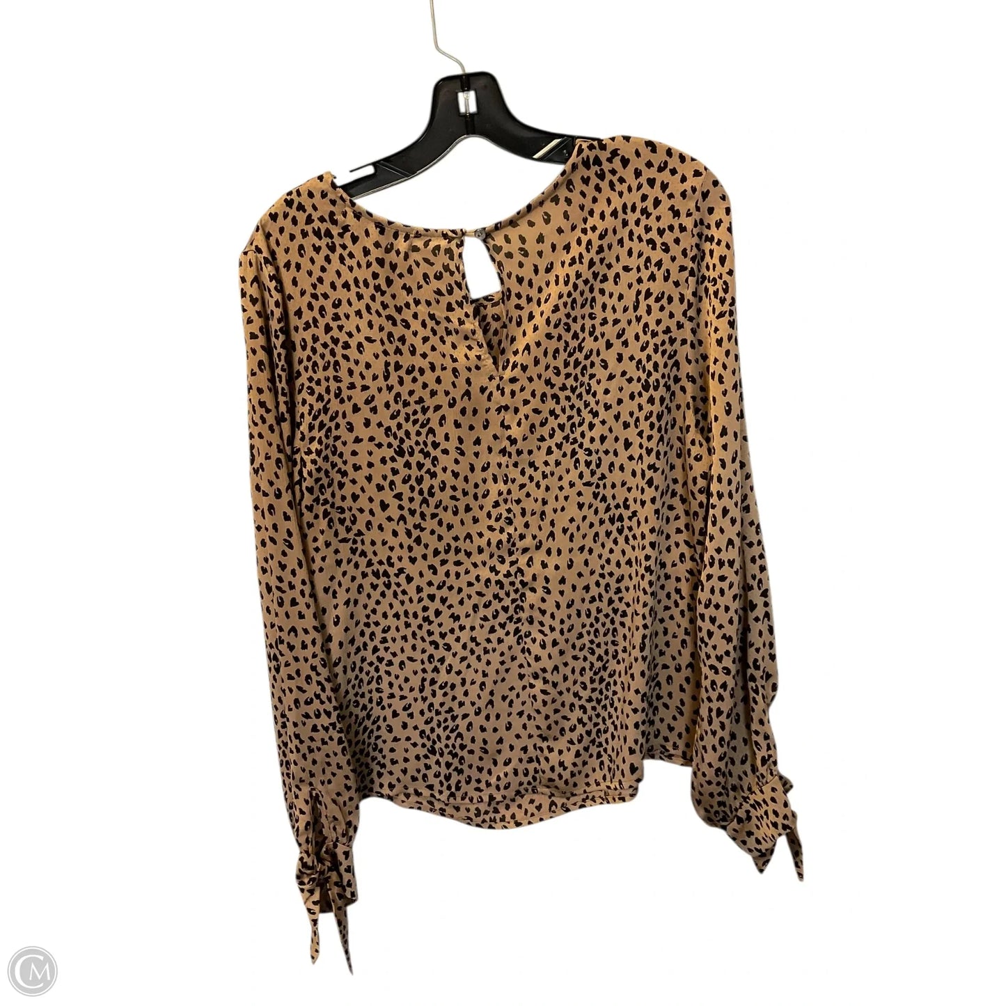 Top Long Sleeve By Almost Pink In Animal Print, Size: M