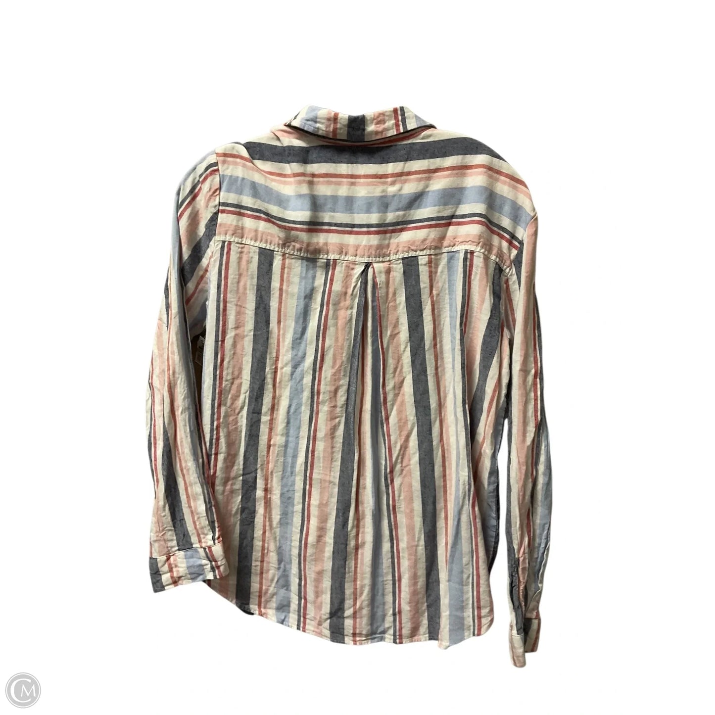 Top Long Sleeve By Maeve In Striped Pattern, Size: M