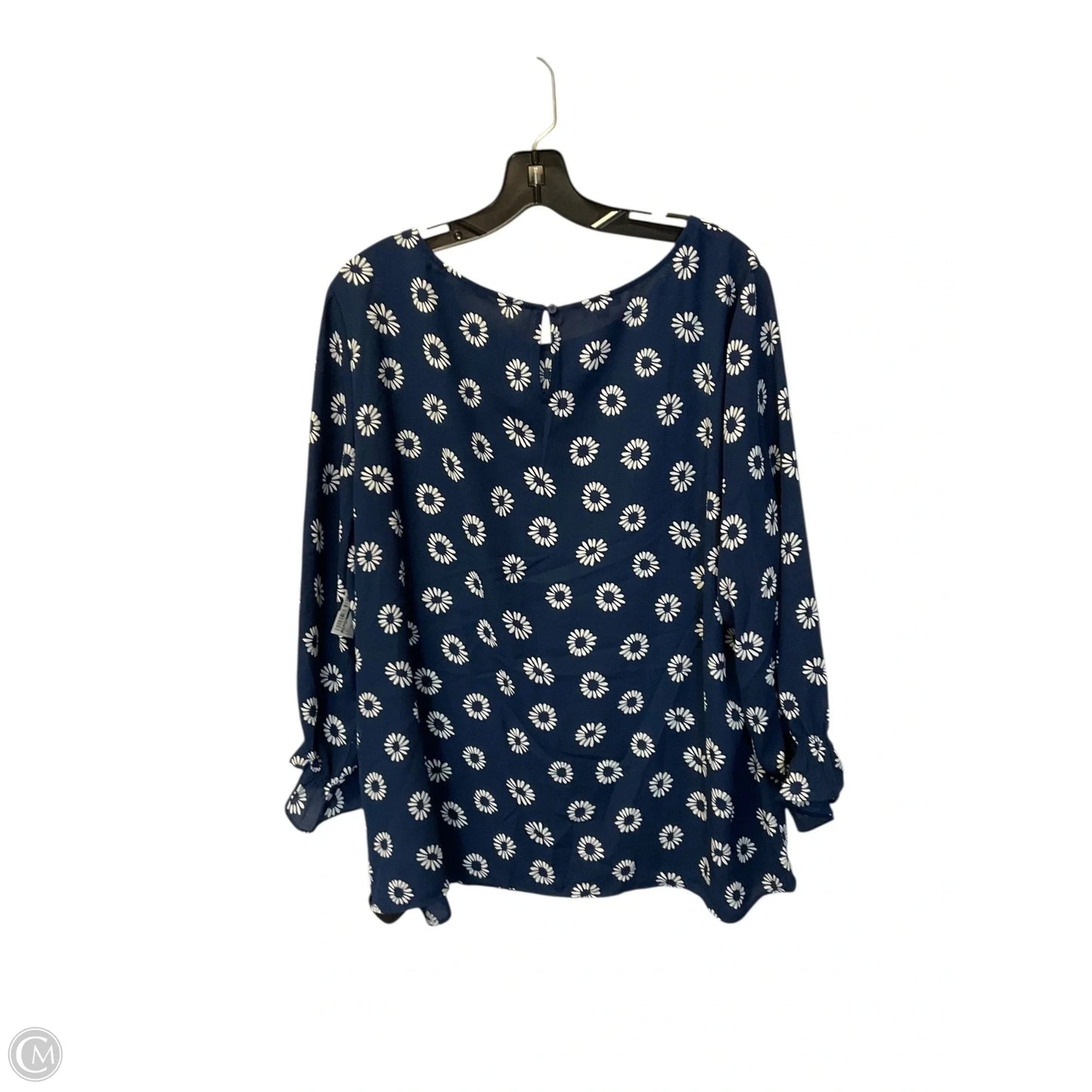 Top Long Sleeve By Talbots In Blue, Size: 2x