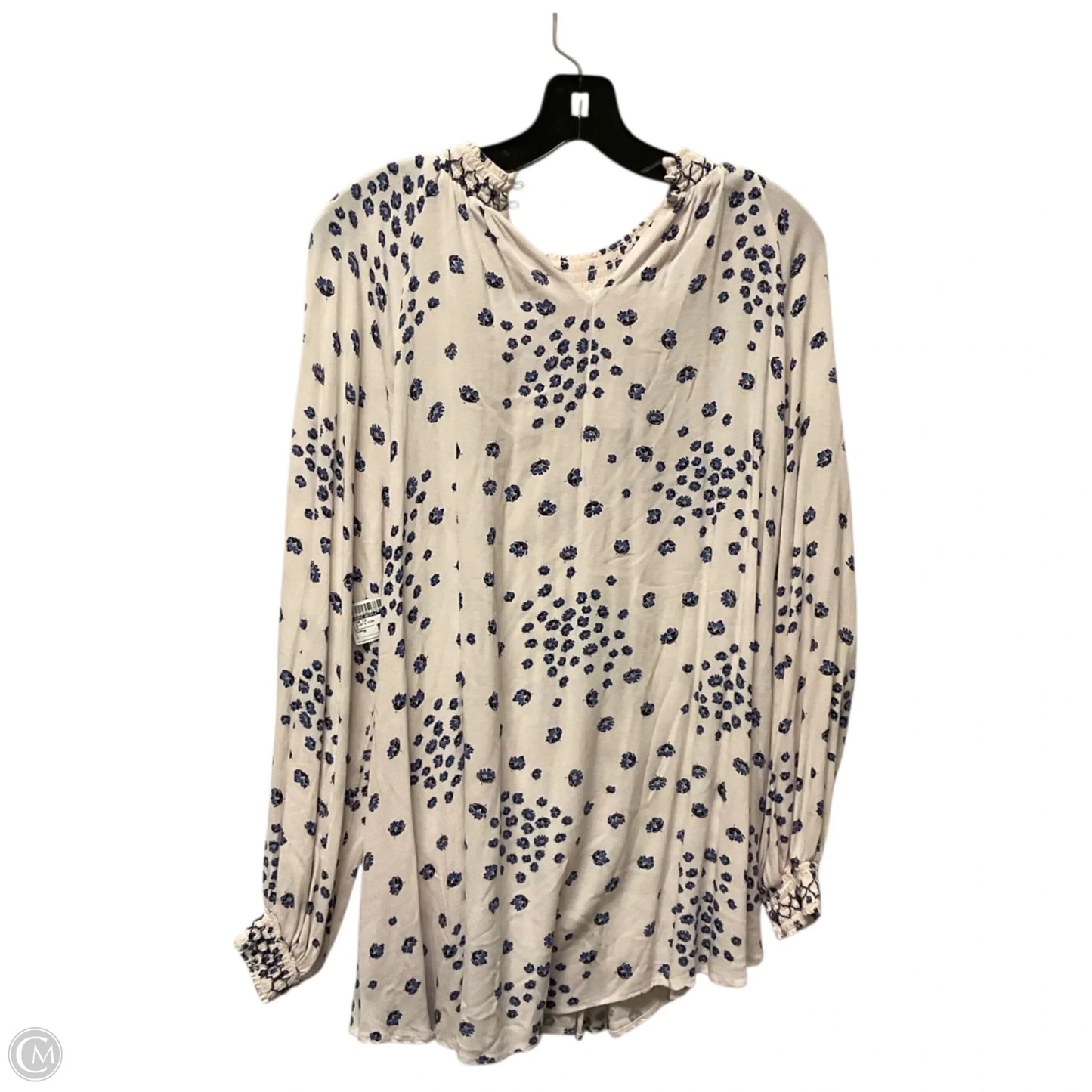 Top Long Sleeve By Free People In Blue & Pink, Size: M
