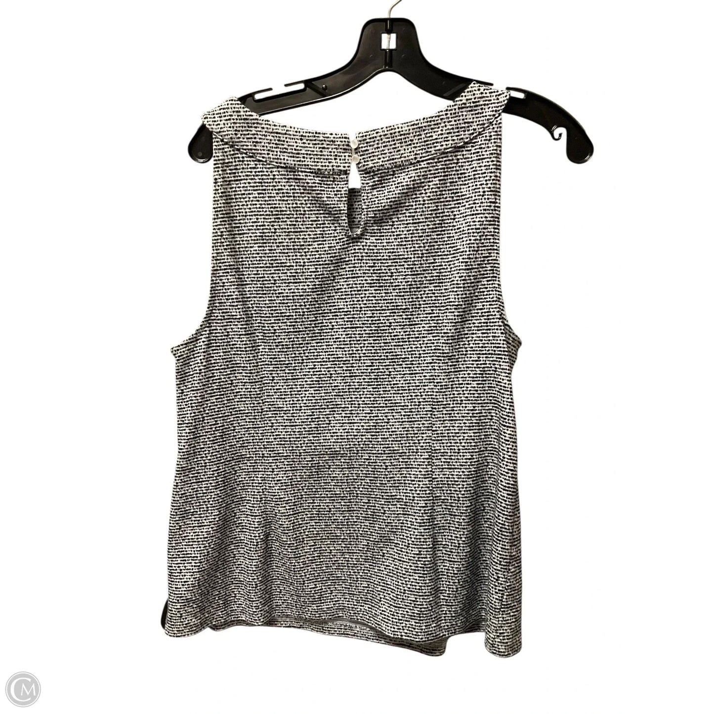 Top Sleeveless By Talbots In Black & White, Size: L