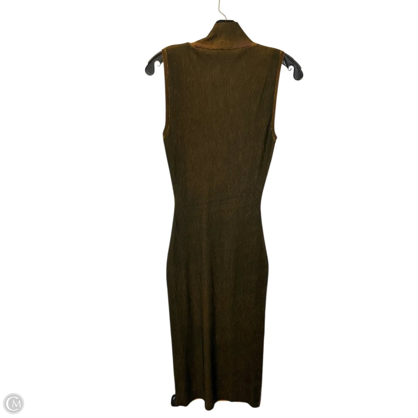 Dress Casual Maxi By Zara In Black & Orange, Size: M