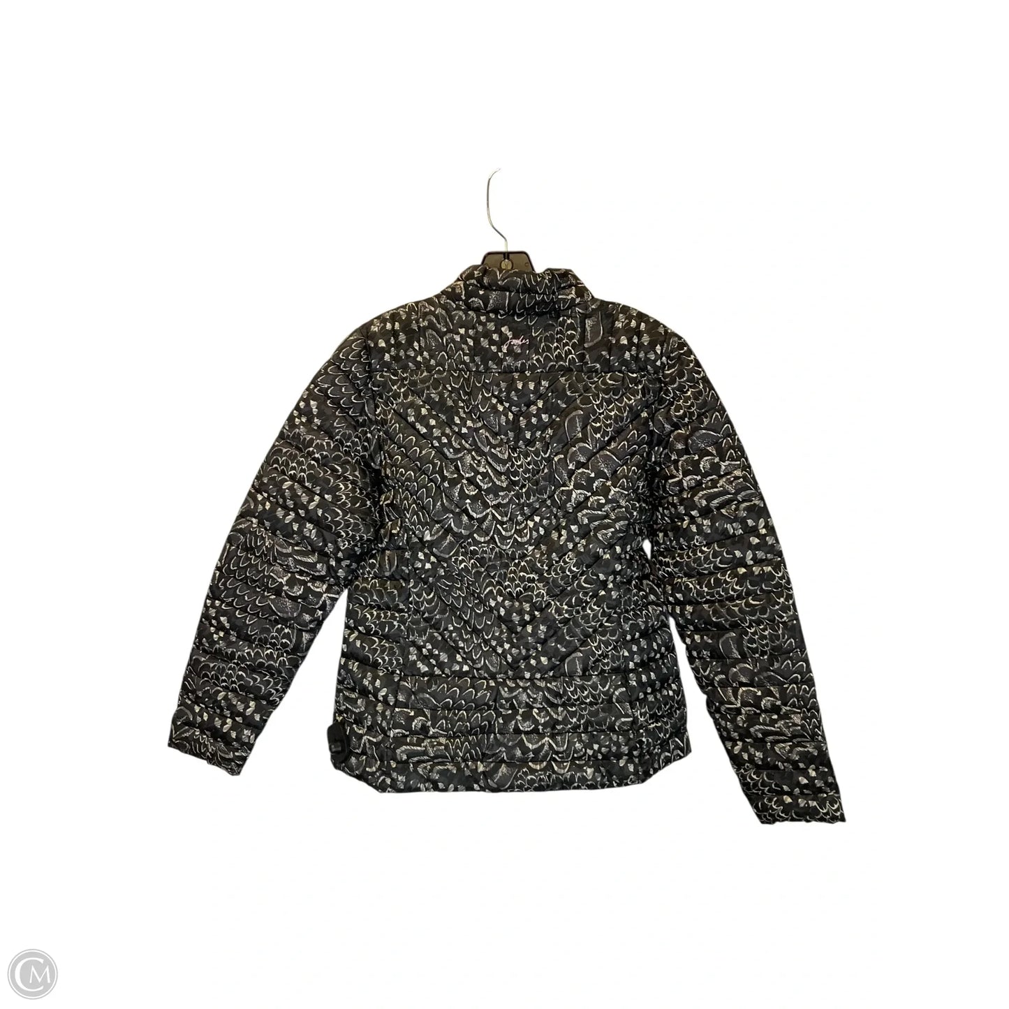 Jacket Puffer & Quilted By Joules In Black & Cream, Size: M