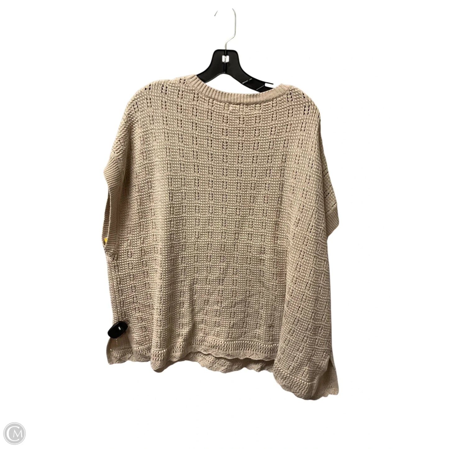 Sweater Short Sleeve By Kori America In Tan, Size: 1x