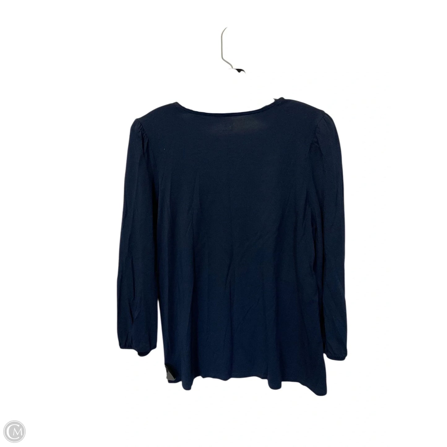 Top Long Sleeve By Crown And Ivy In Navy, Size: L