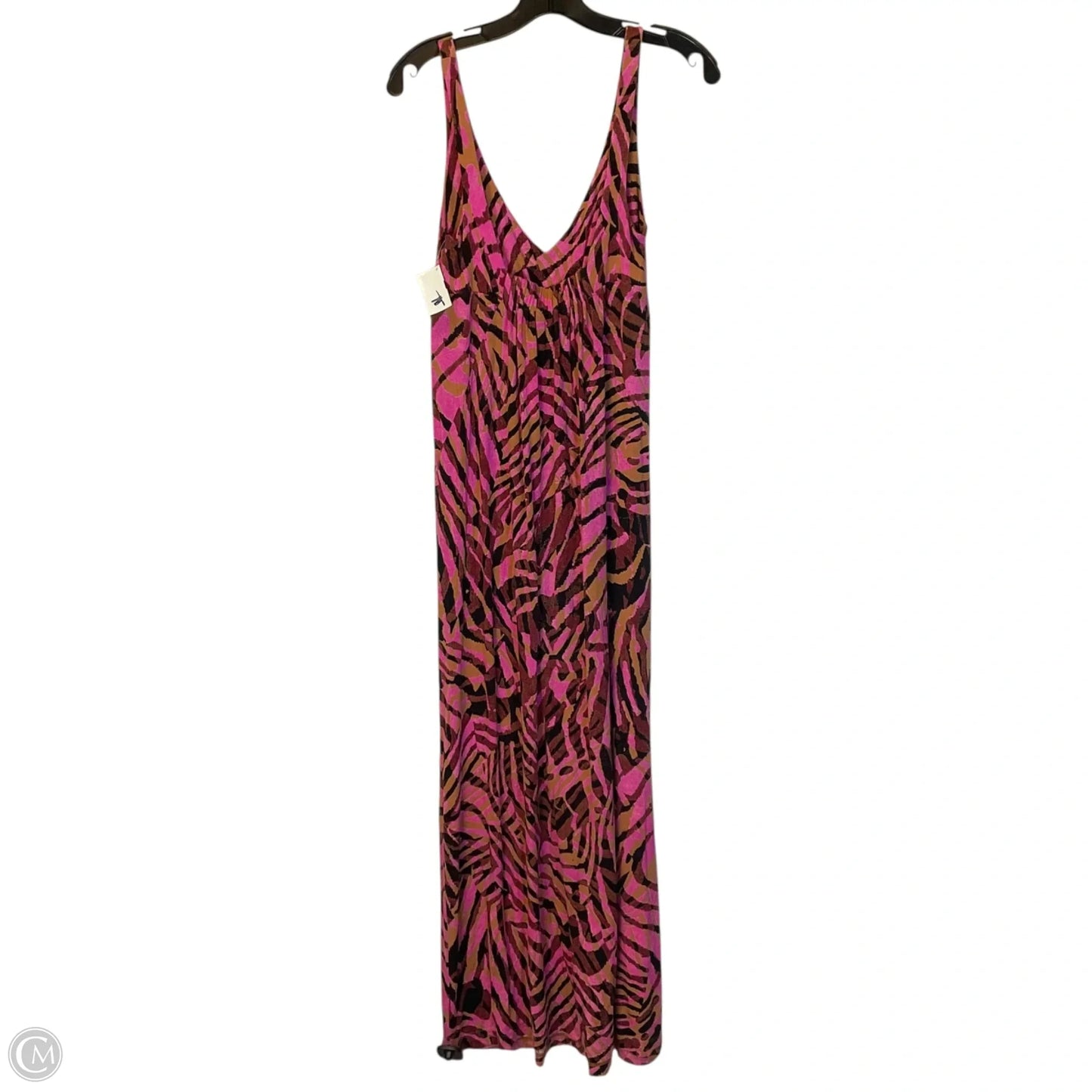 Dress Casual Maxi By Cabi In Brown & Pink, Size: S
