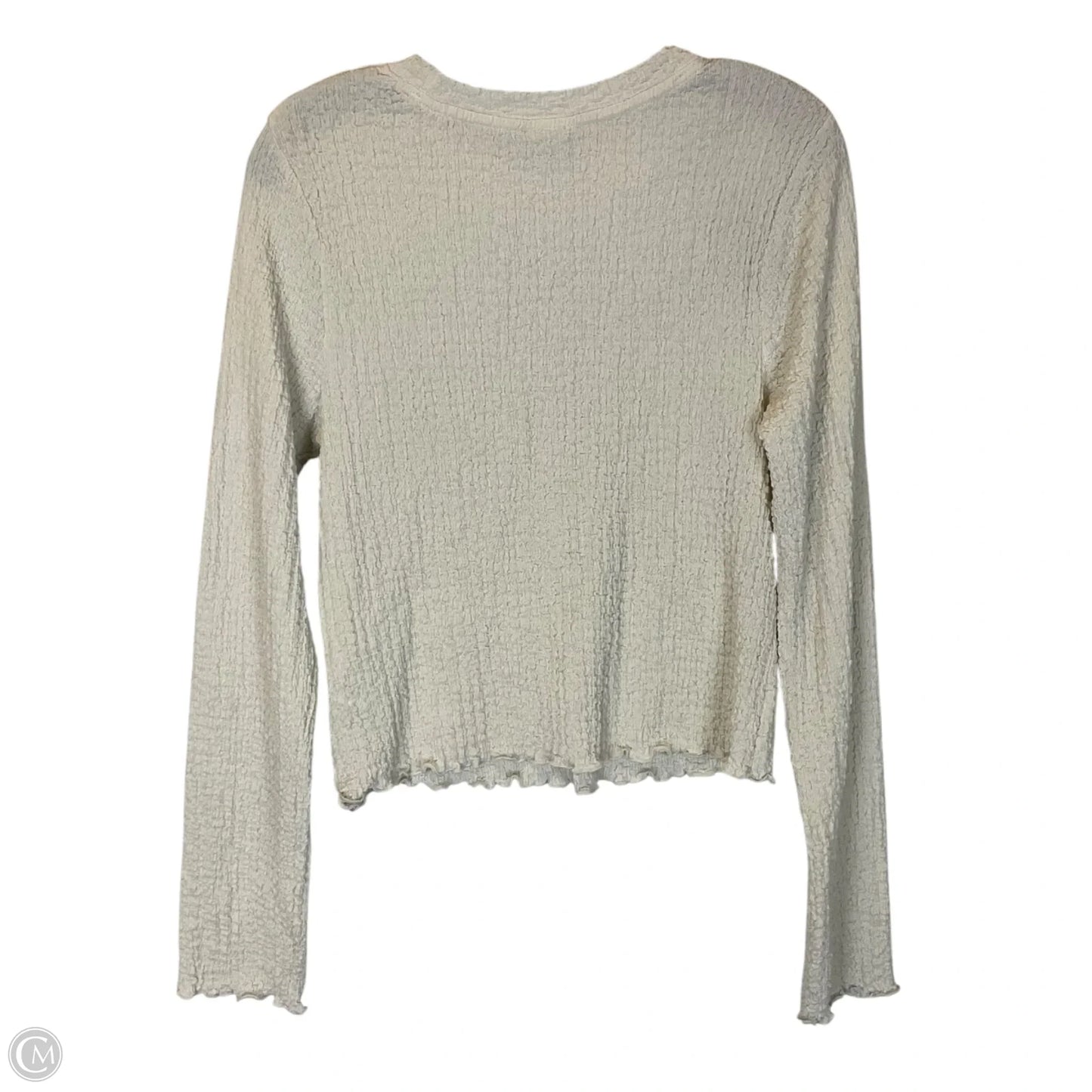 Top Long Sleeve By A New Day In Cream, Size: S