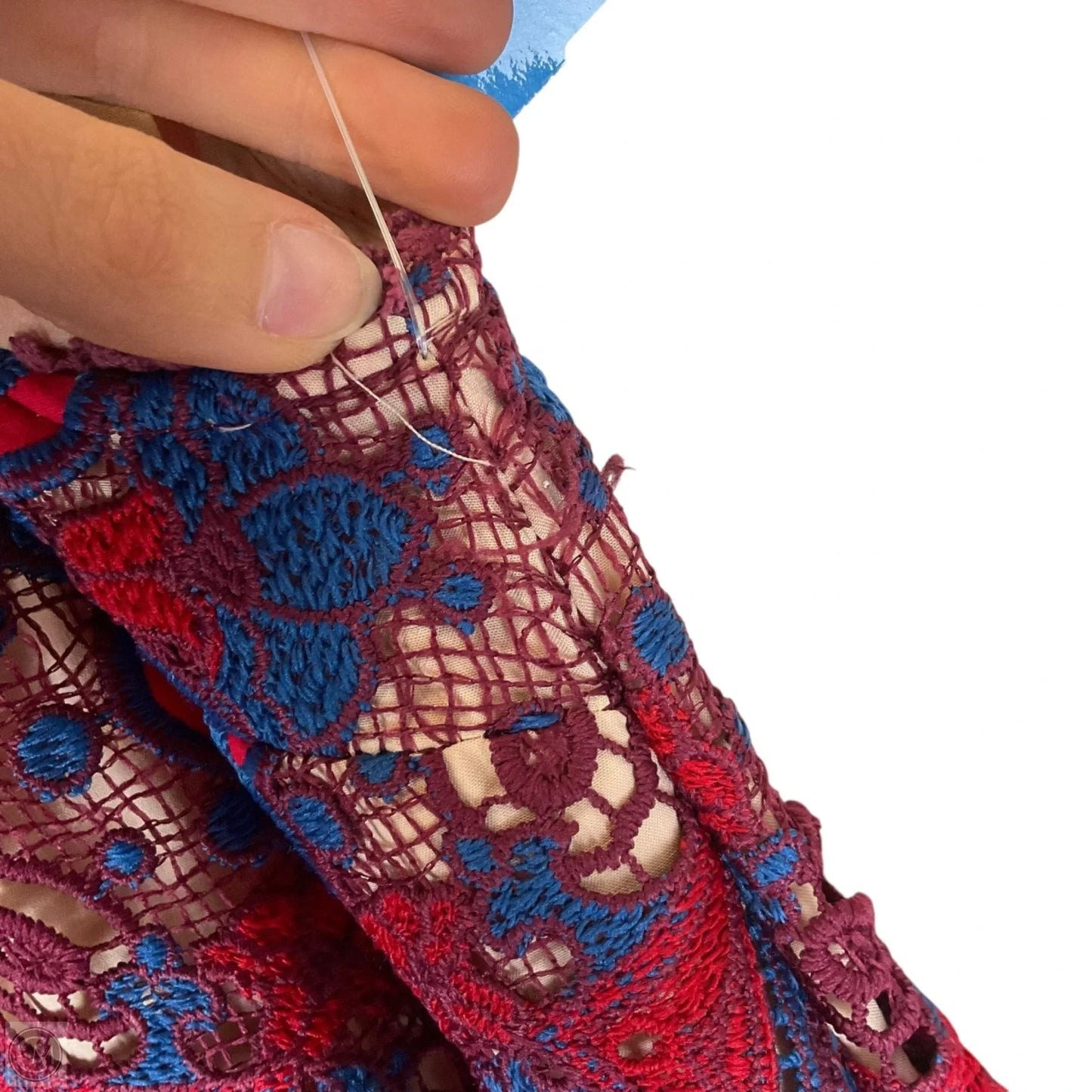 Dress Casual Short By Maeve In Blue & Red, Size: 00