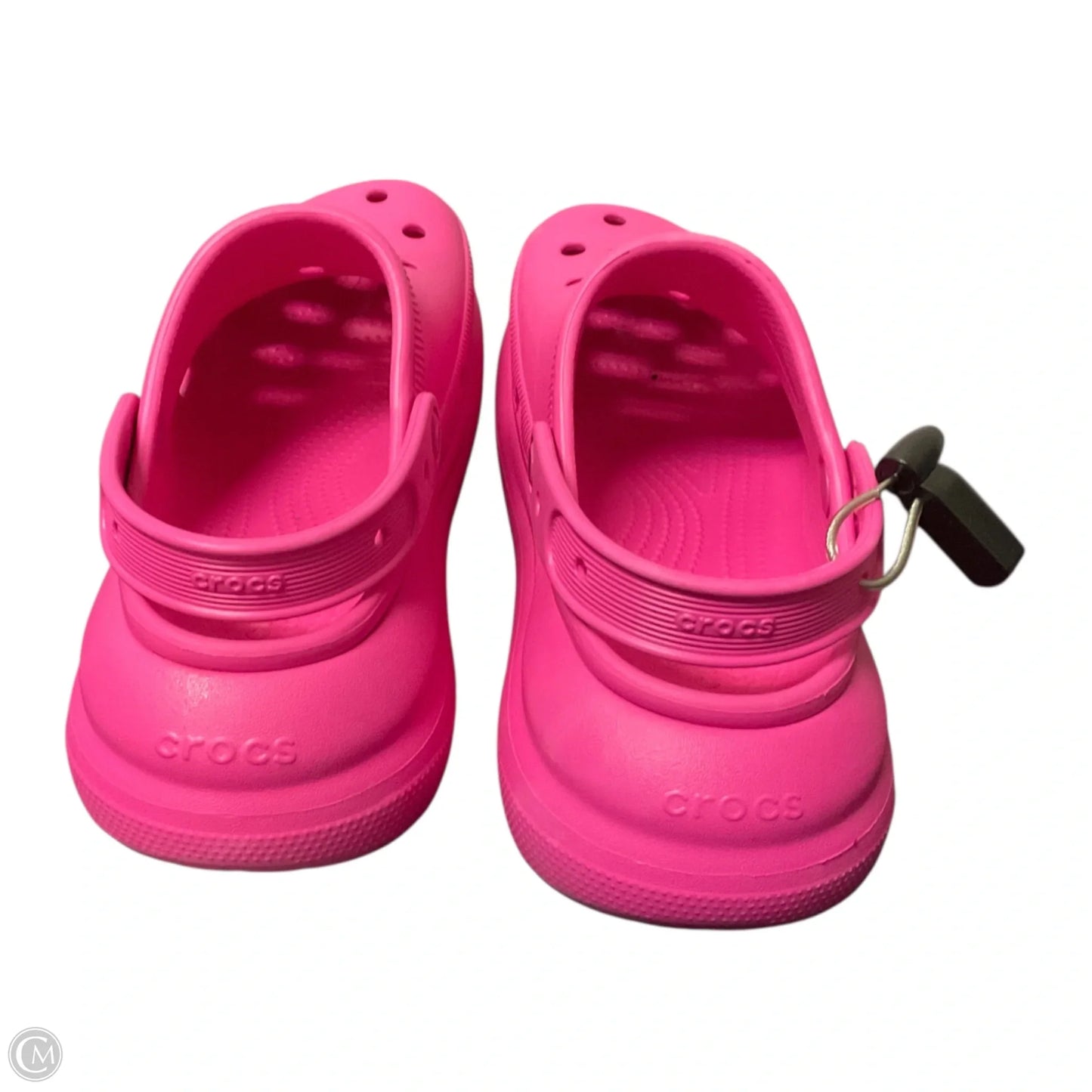 Sandals Heels Platform By Crocs In Pink, Size: 10