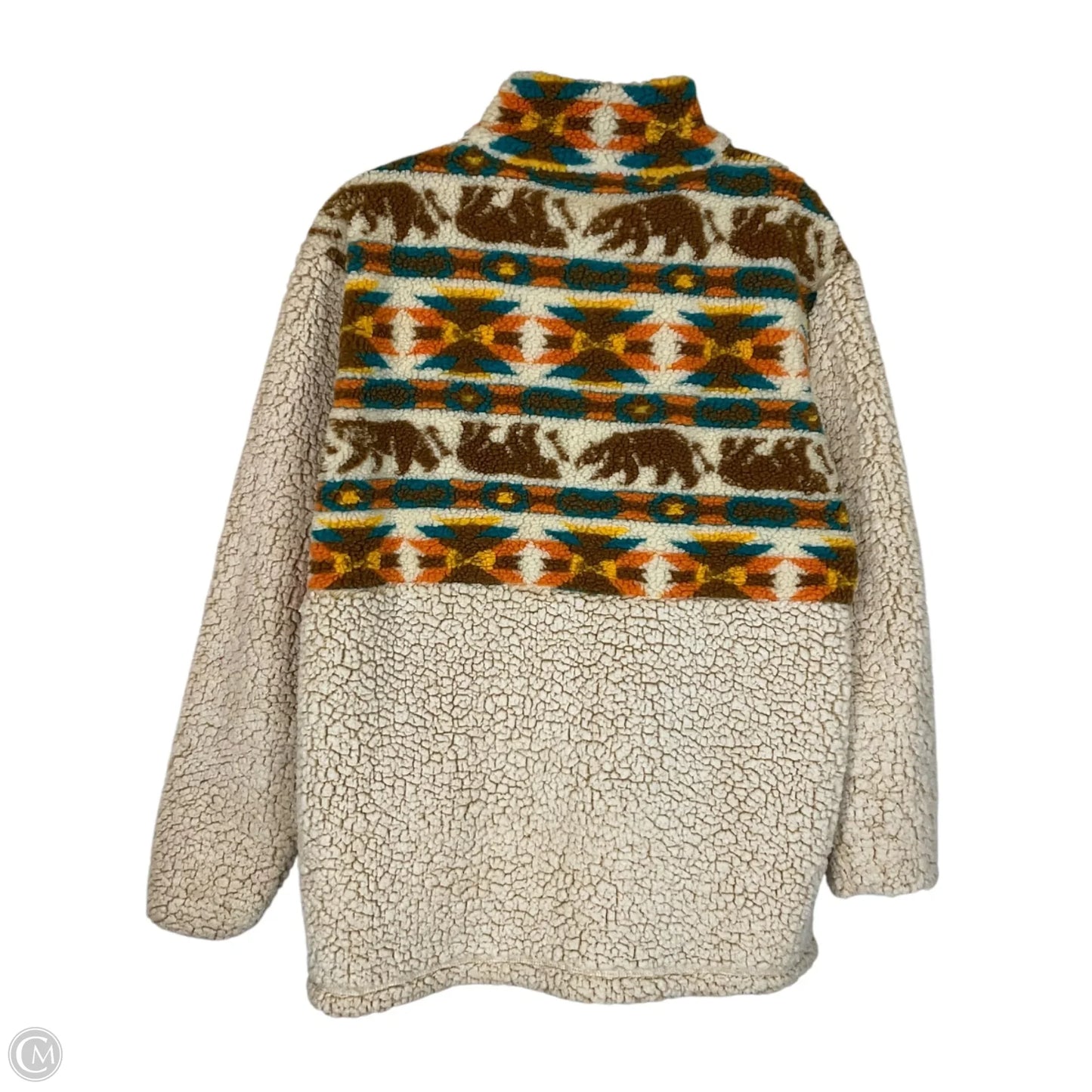 Jacket Fleece By Simply Southern In Cream, Size: L