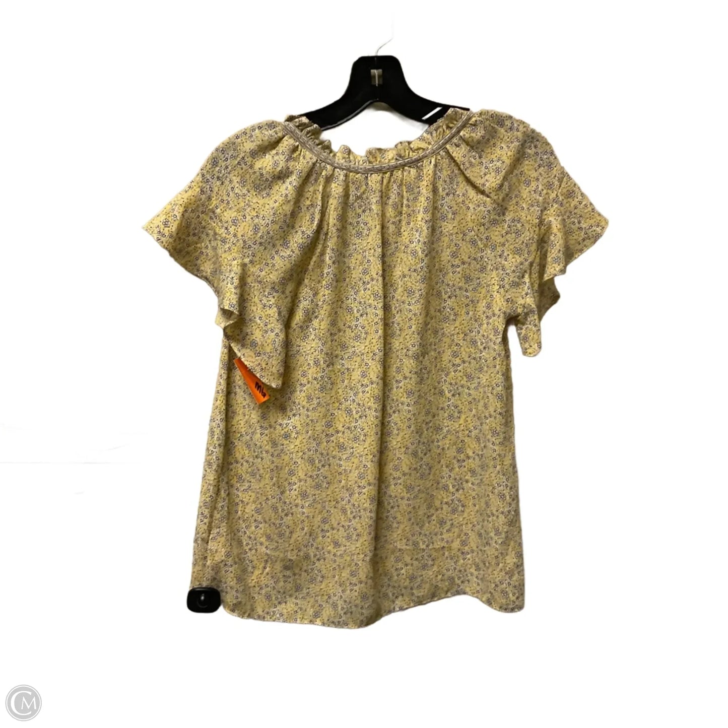 Top Short Sleeve By Max Studio In Yellow, Size: Xs