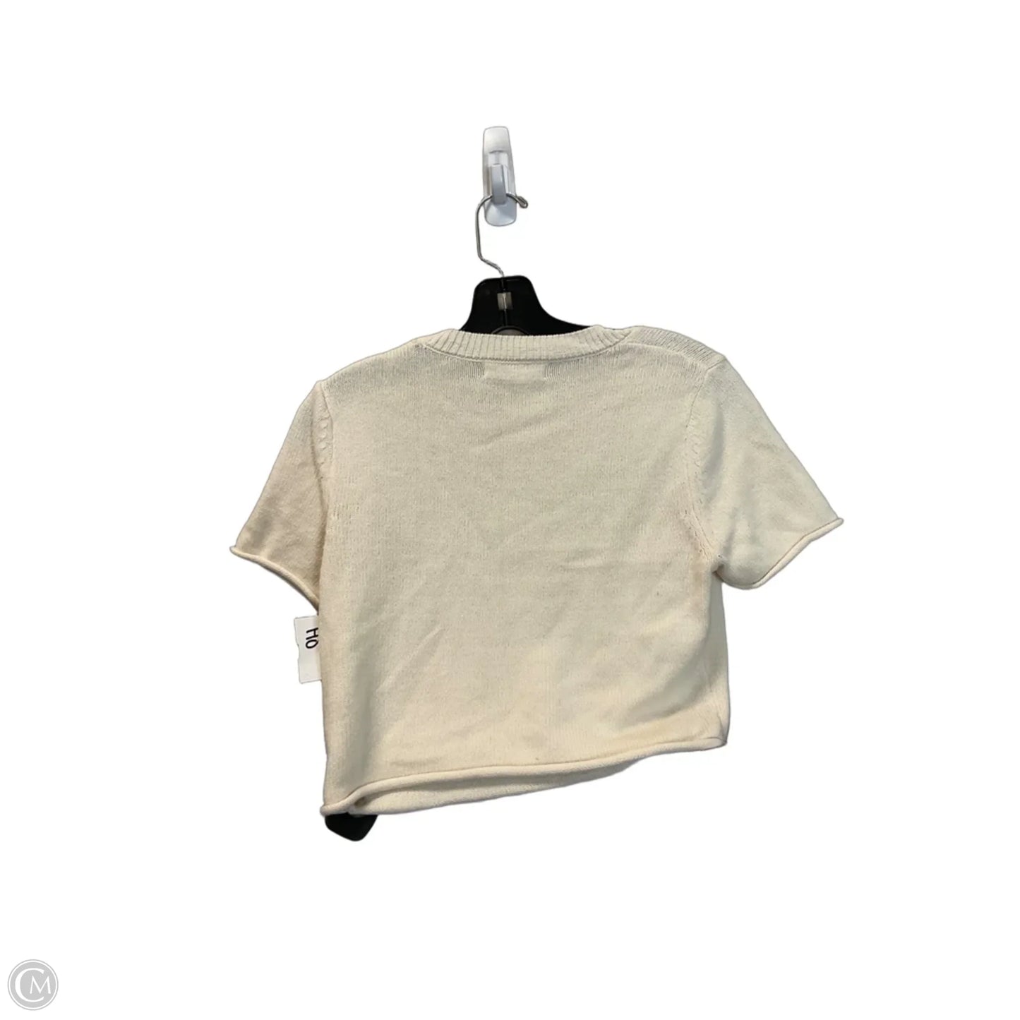 Sweater Short Sleeve By Happily Grey In Cream, Size: M