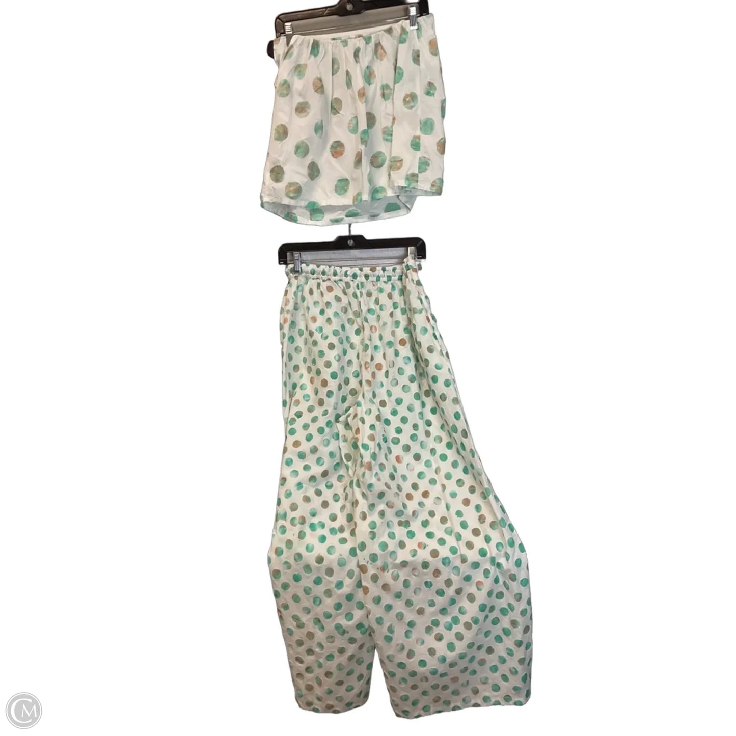 Pants Set 2pc By Anthropologie In Polkadot Pattern, Size: M