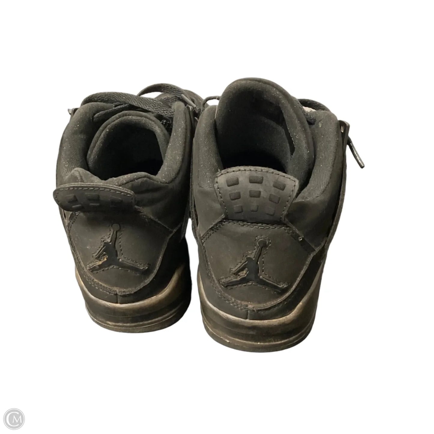 Shoes Luxury Designer By Jordan In Black, Size: 9.5
