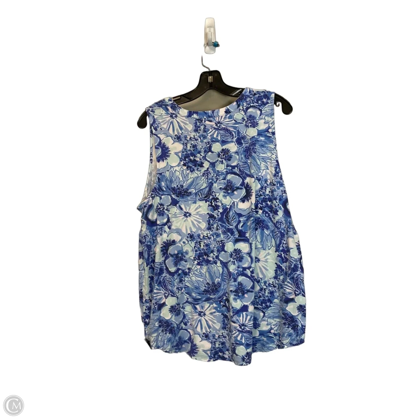 Top Sleeveless Designer By Lilly Pulitzer In Blue, Size: Xl