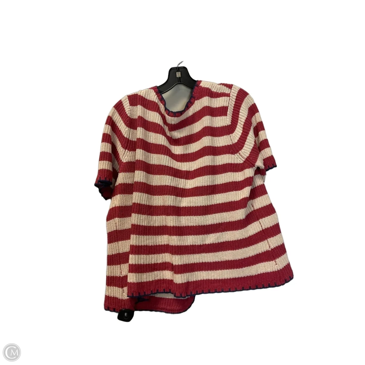 Top Short Sleeve By Maurices In Cream & Red, Size: Xl