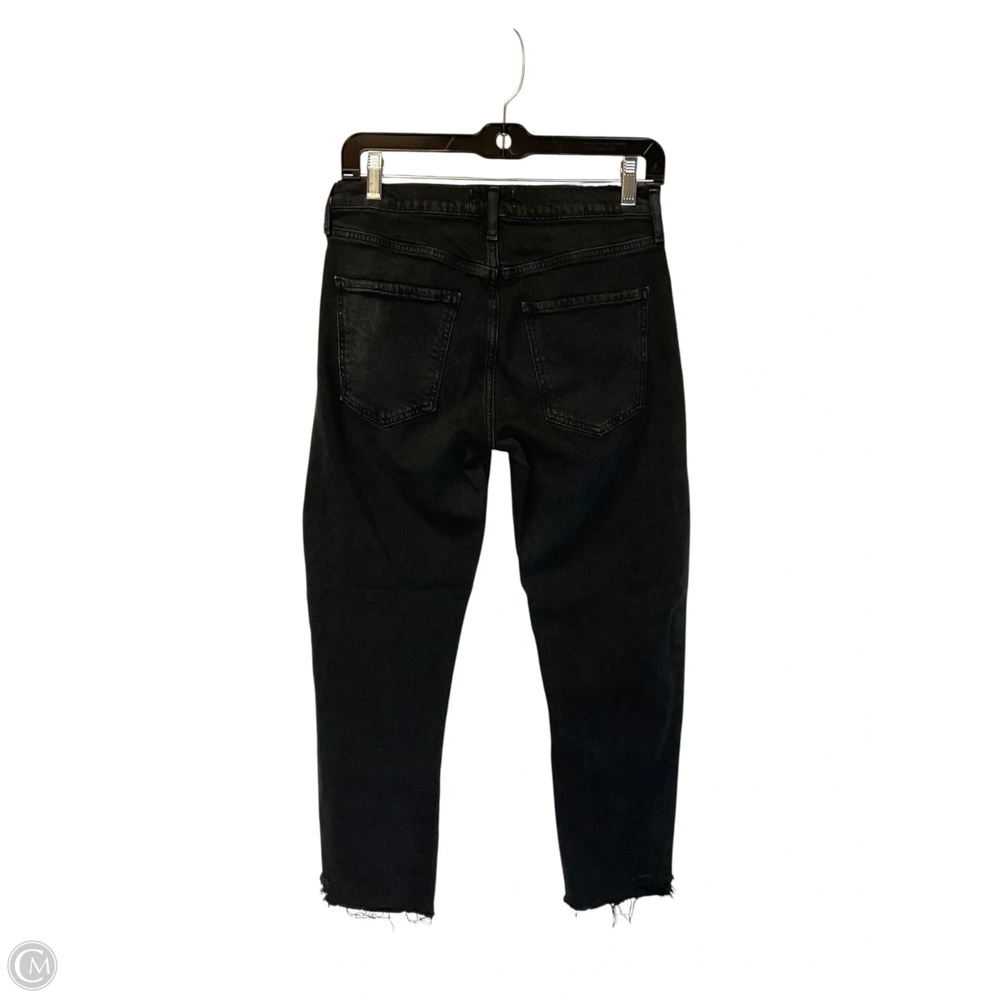 Jeans Straight By Agolde In Black Denim, Size: 4