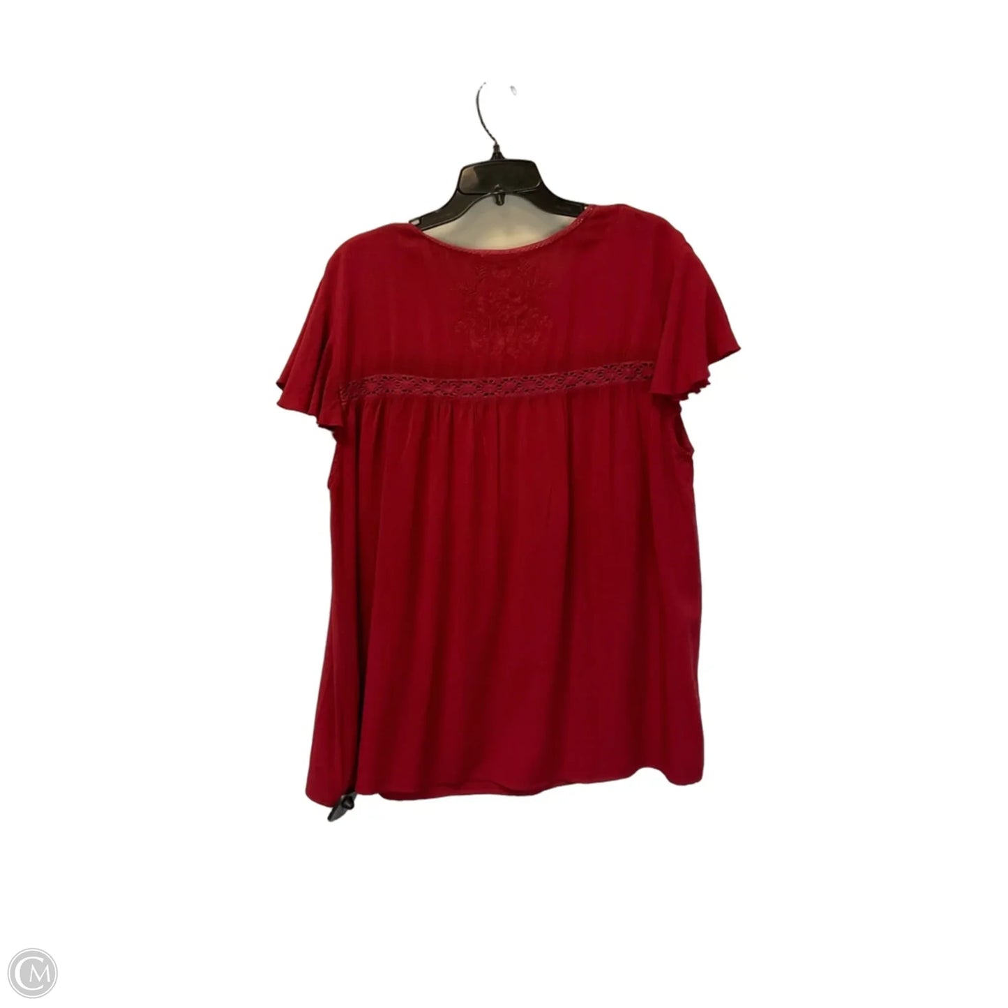 Top Short Sleeve By One World In Red, Size: 2x