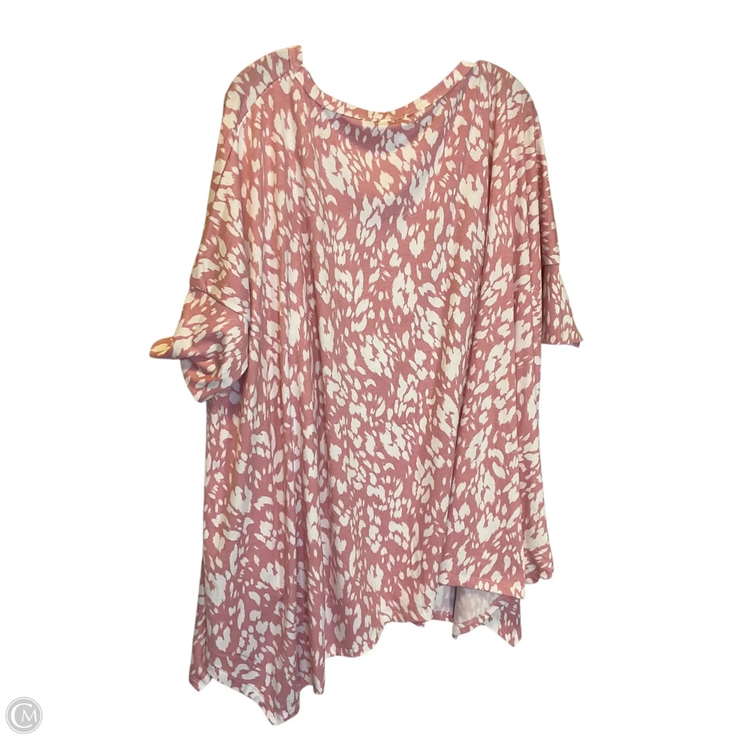 Top Short Sleeve By Oddi In Pink, Size: 2x