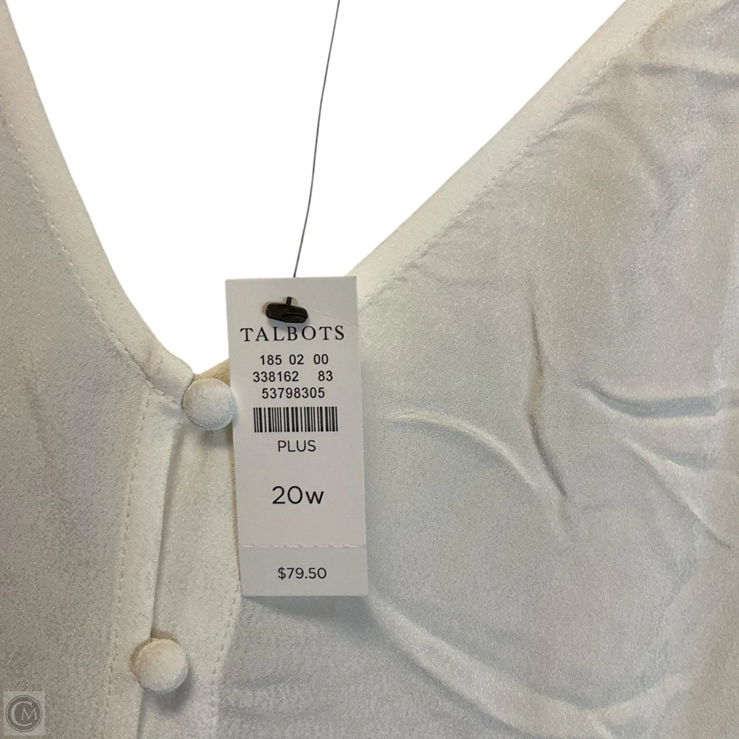 Top Short Sleeve By Talbots In White, Size: Xxl