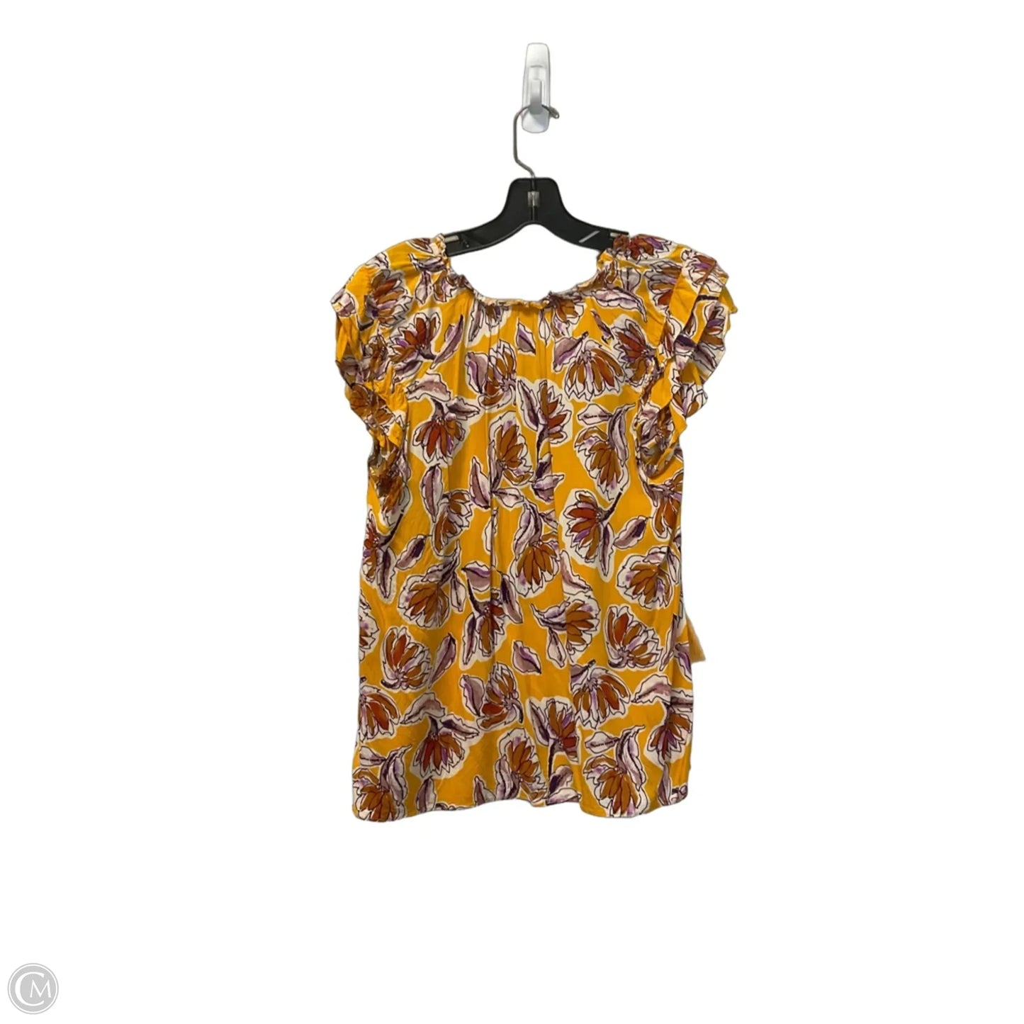 Top Short Sleeve By Rose And Olive In Yellow, Size: L