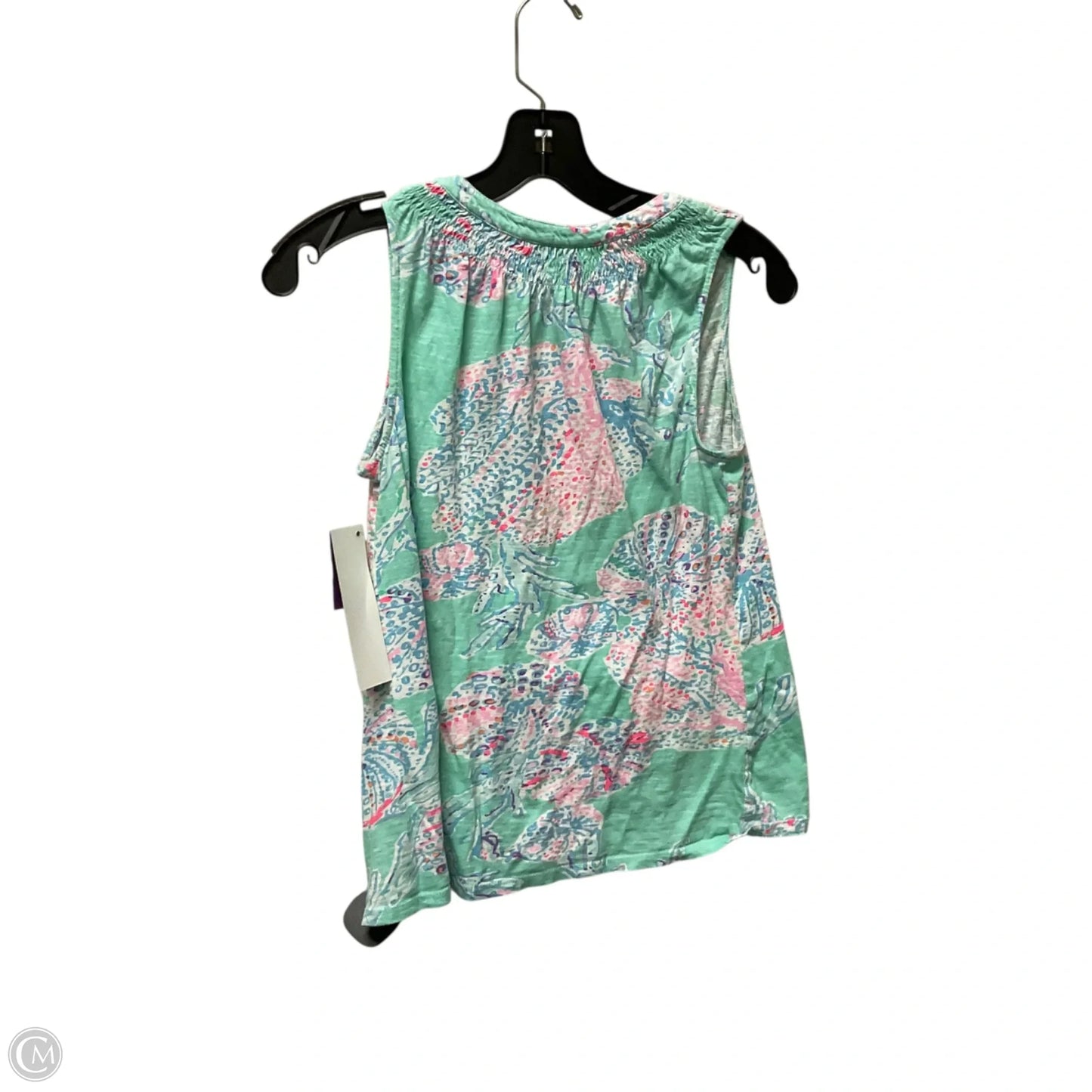 Top Sleeveless Designer By Lilly Pulitzer In Aqua, Size: Xs