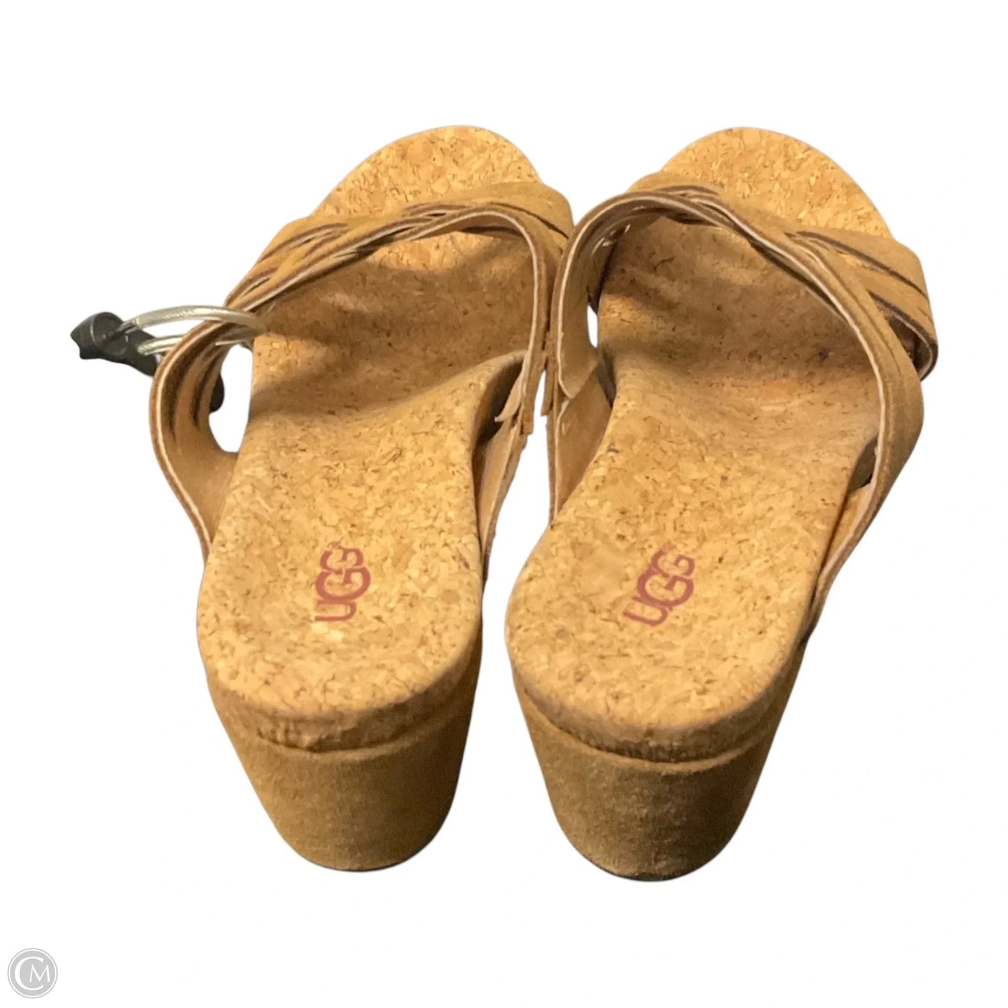 Sandals Designer By Ugg In Tan, Size: 9