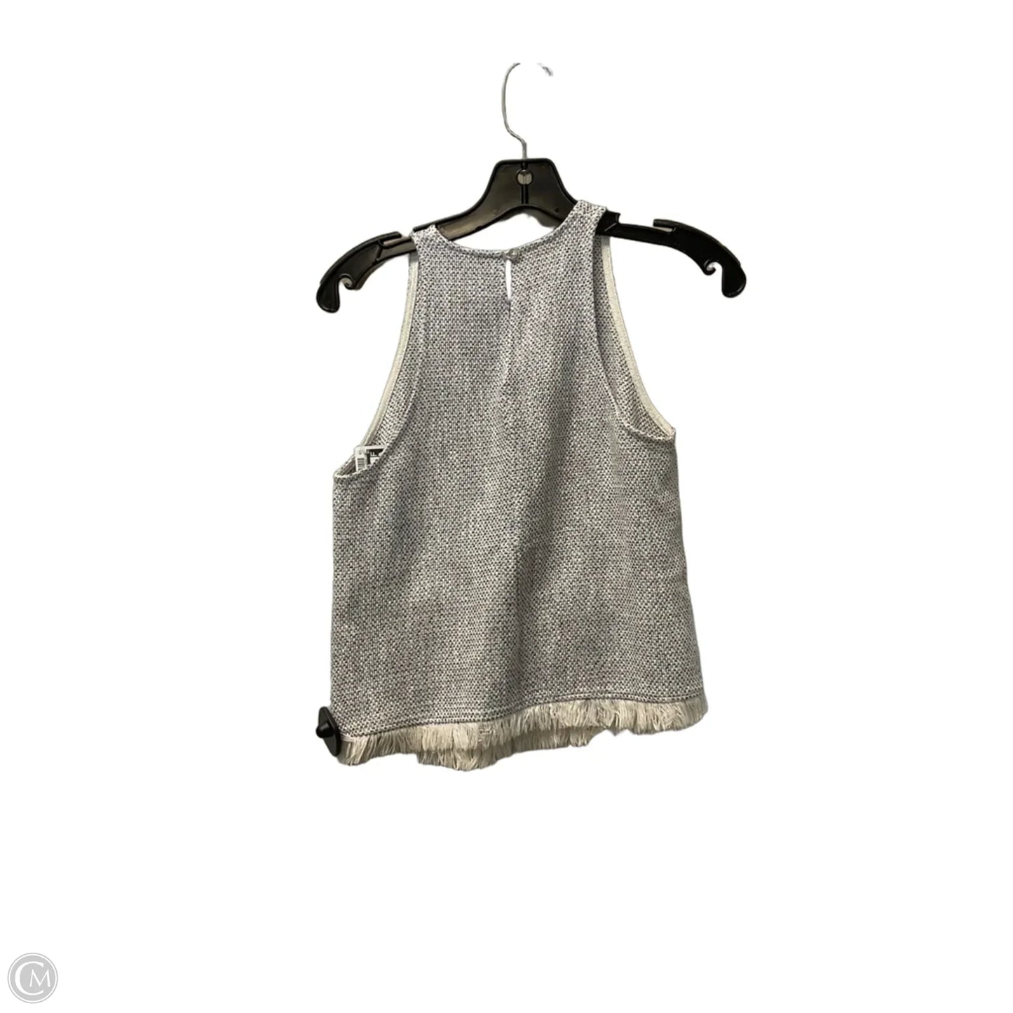 Top Sleeveless By Drew In Blue & White, Size: Xs