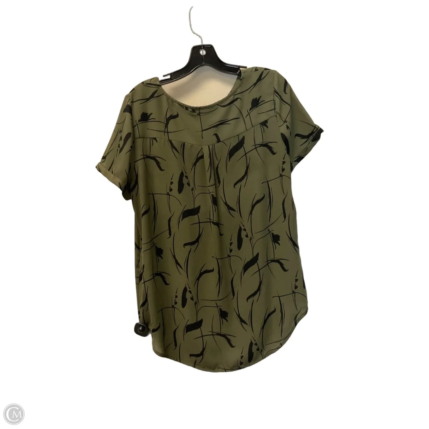 Top Short Sleeve By Apt 9 In Green, Size: L