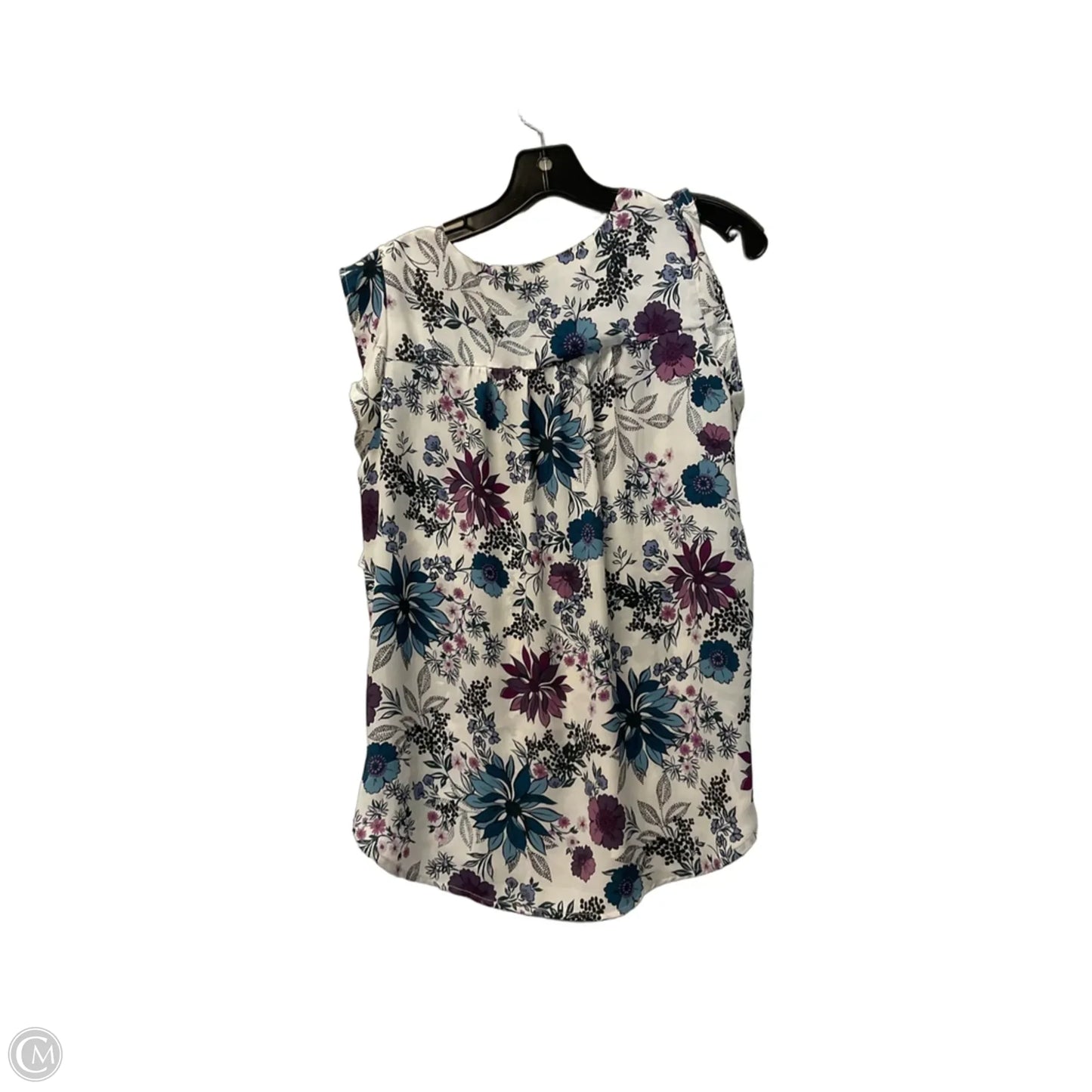 Top Sleeveless By Loft In Blue & Red, Size: S