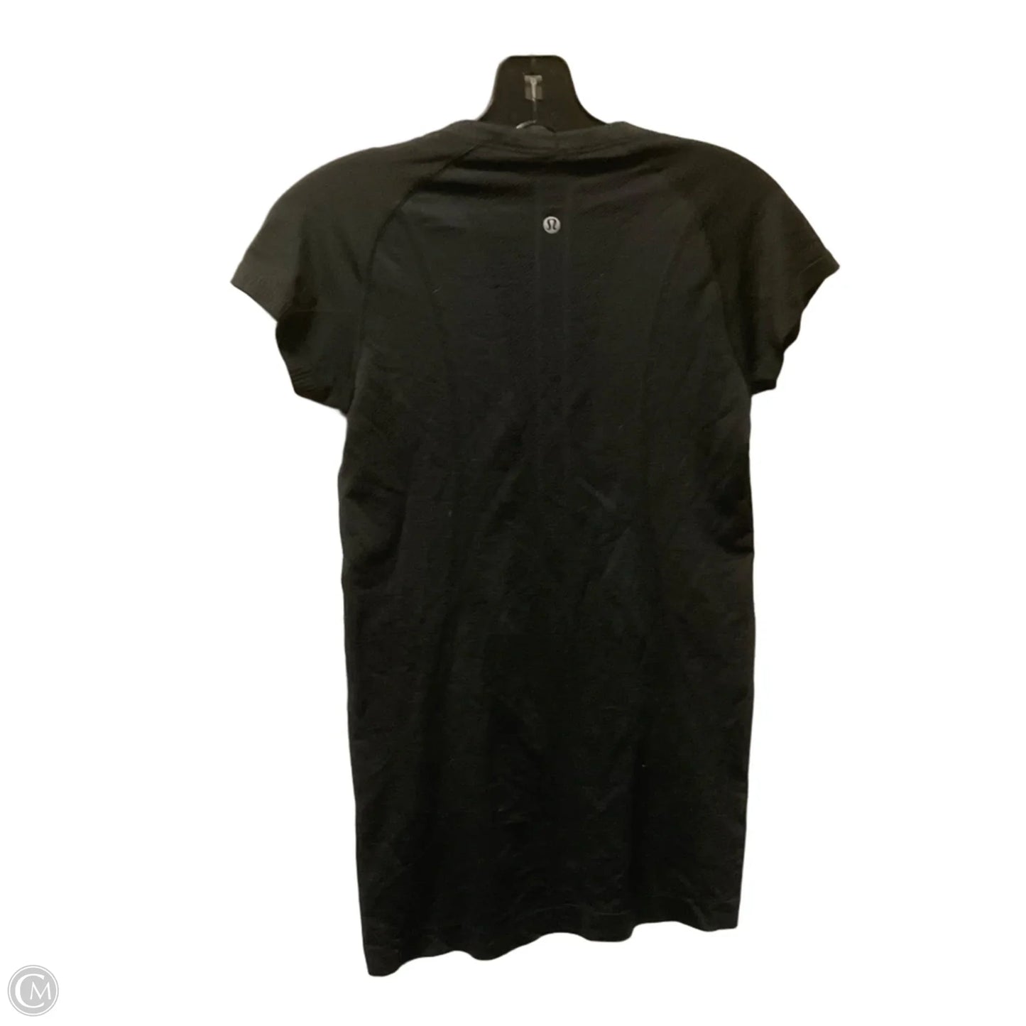 Athletic Top Short Sleeve By Lululemon In Black, Size: S