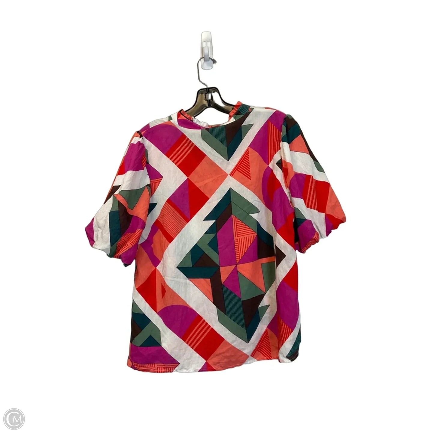 Top Short Sleeve By Thml In Orange & Pink, Size: L