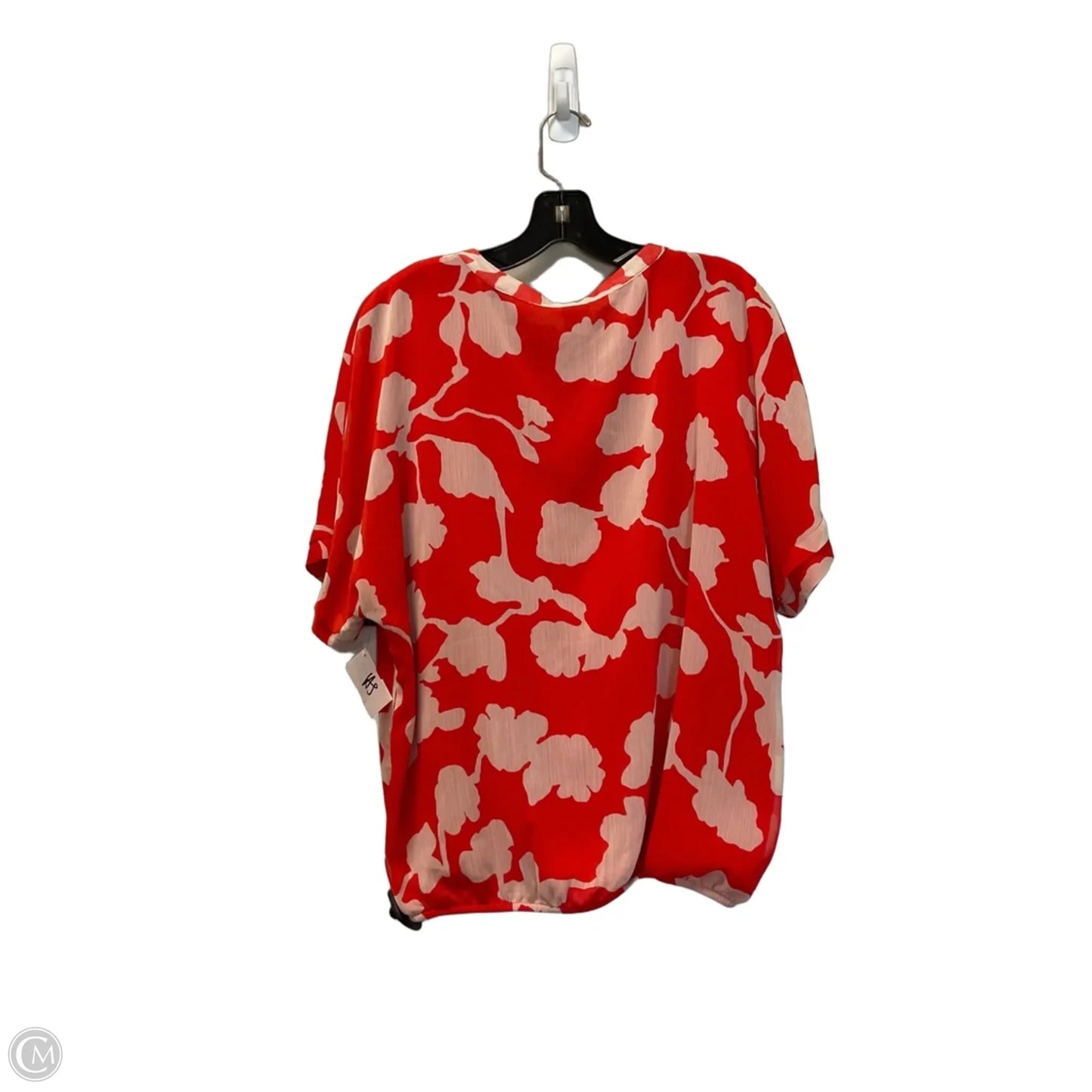 Top Short Sleeve By Dana Buchman In Red, Size: L