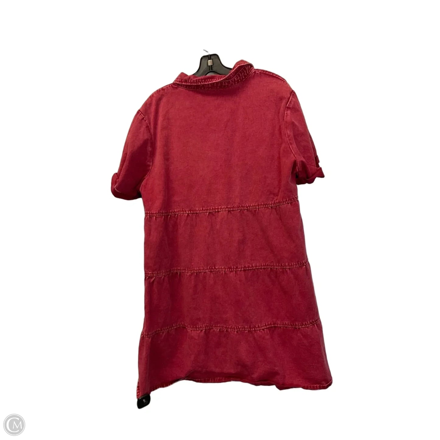 Dress Casual Short By Clothes Mentor In Red Denim, Size: Xl