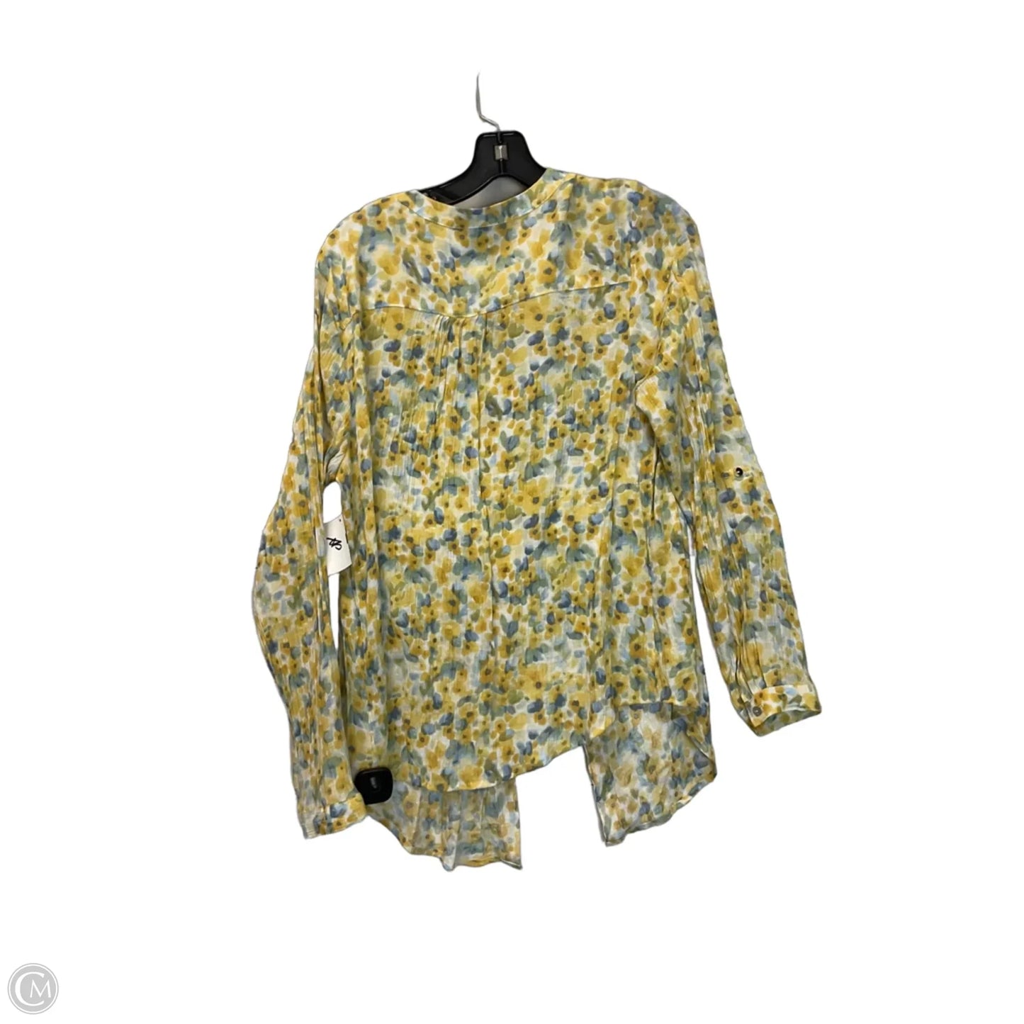 Top Long Sleeve By Zac And Rachel In Floral Print, Size: L