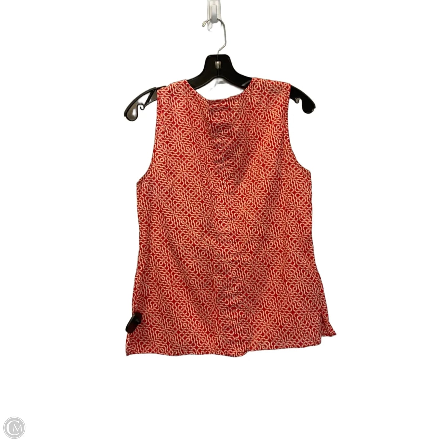 Top Sleeveless By Liz Claiborne In Orange & Red, Size: M