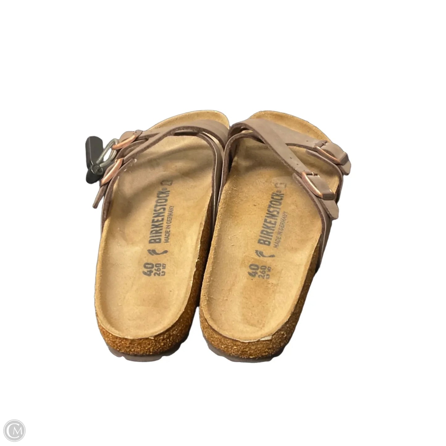 Sandals Flats By Birkenstock In Brown, Size: 9