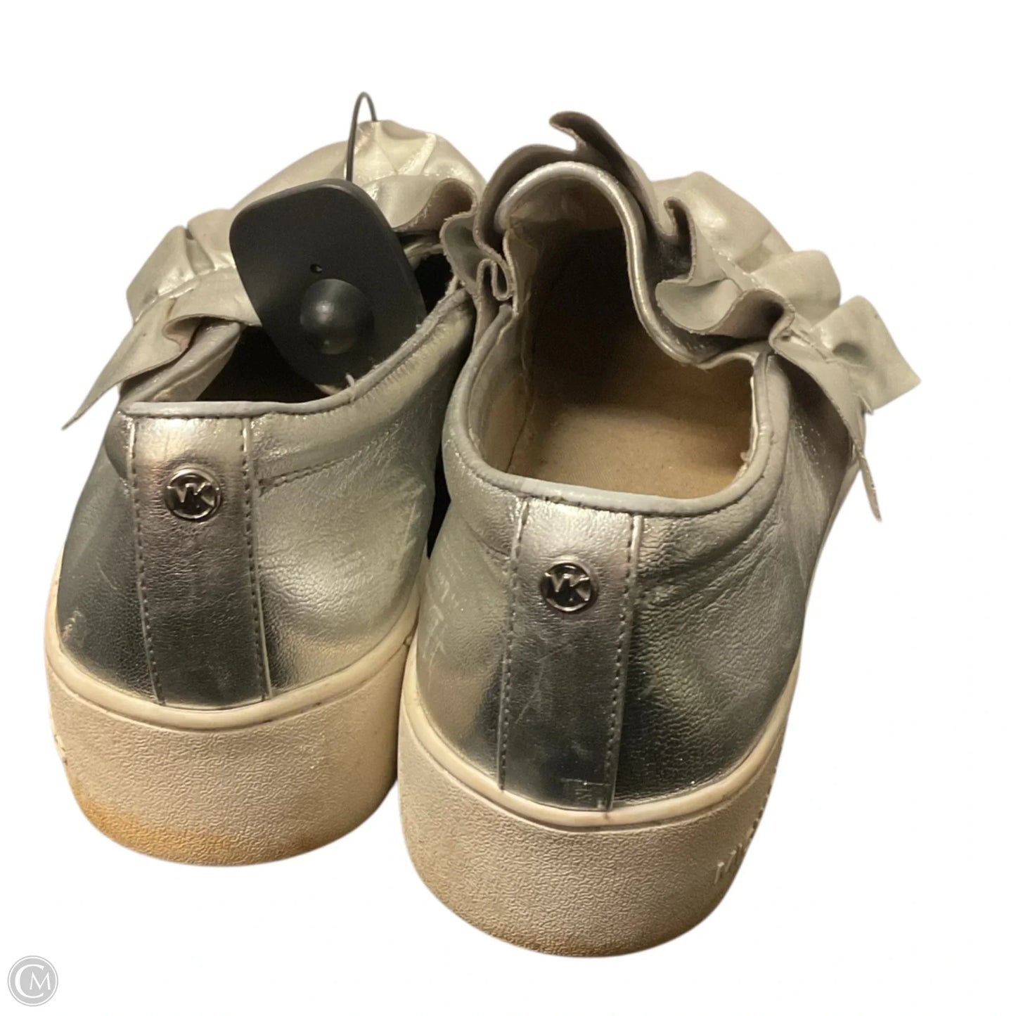 Shoes Designer By Michael Kors In Silver, Size: 10