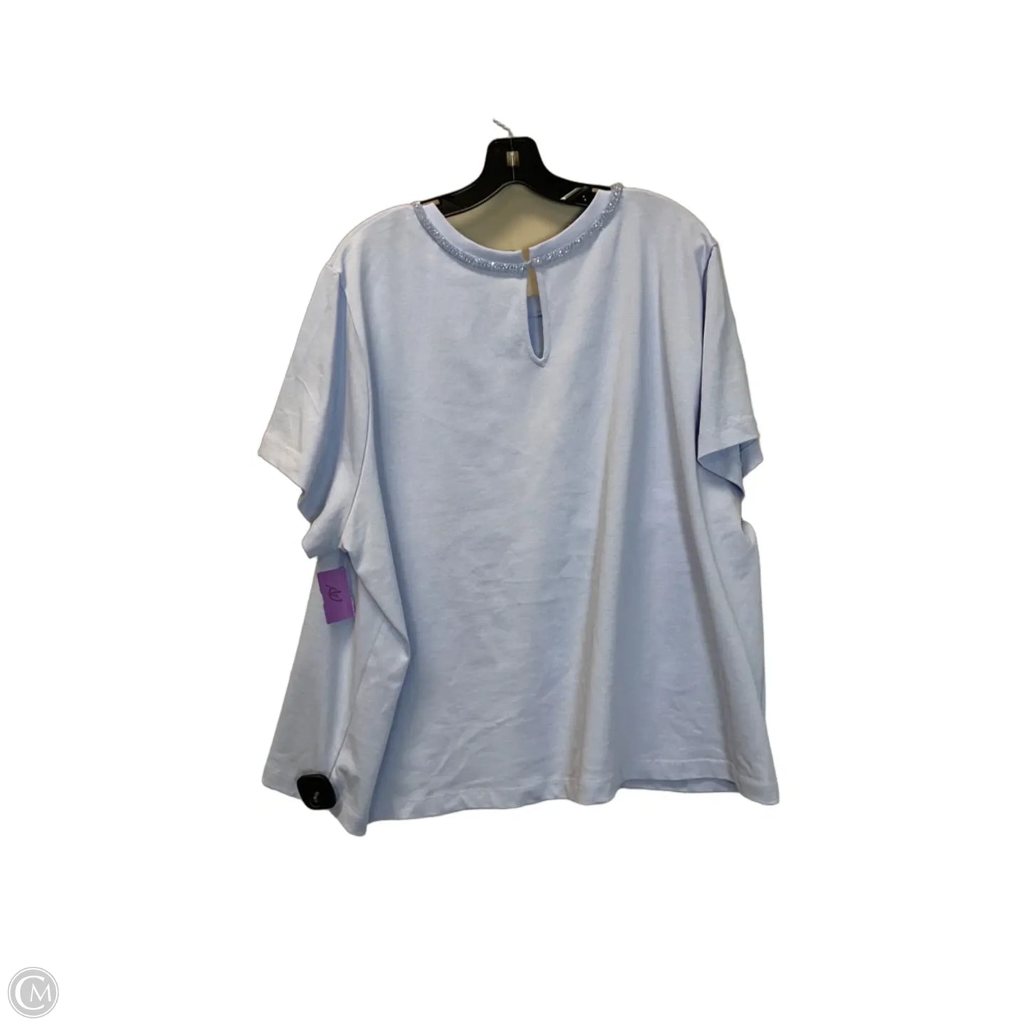 Top Short Sleeve By English Factory In Purple, Size: 3x