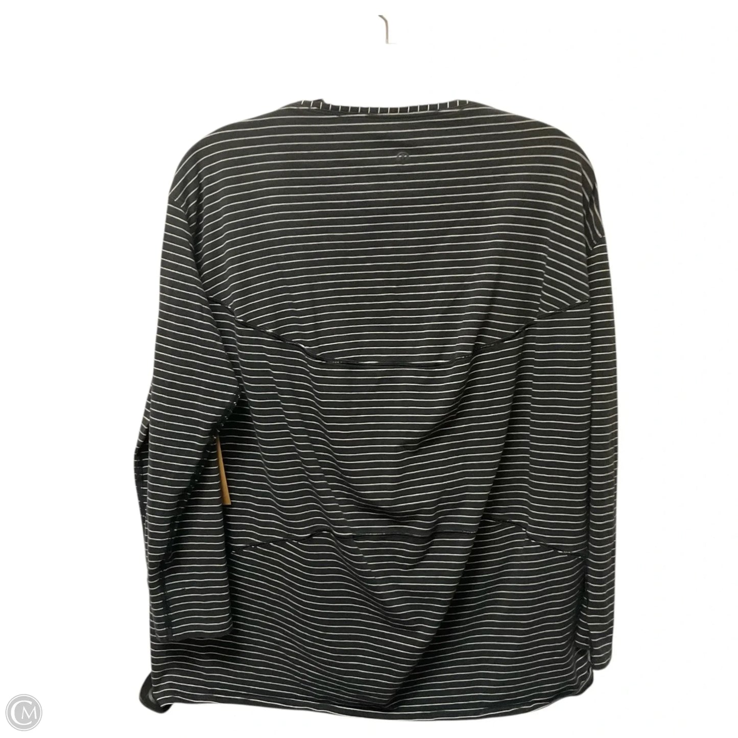 Athletic Top Long Sleeve Crewneck By Lululemon In Striped Pattern, Size: M